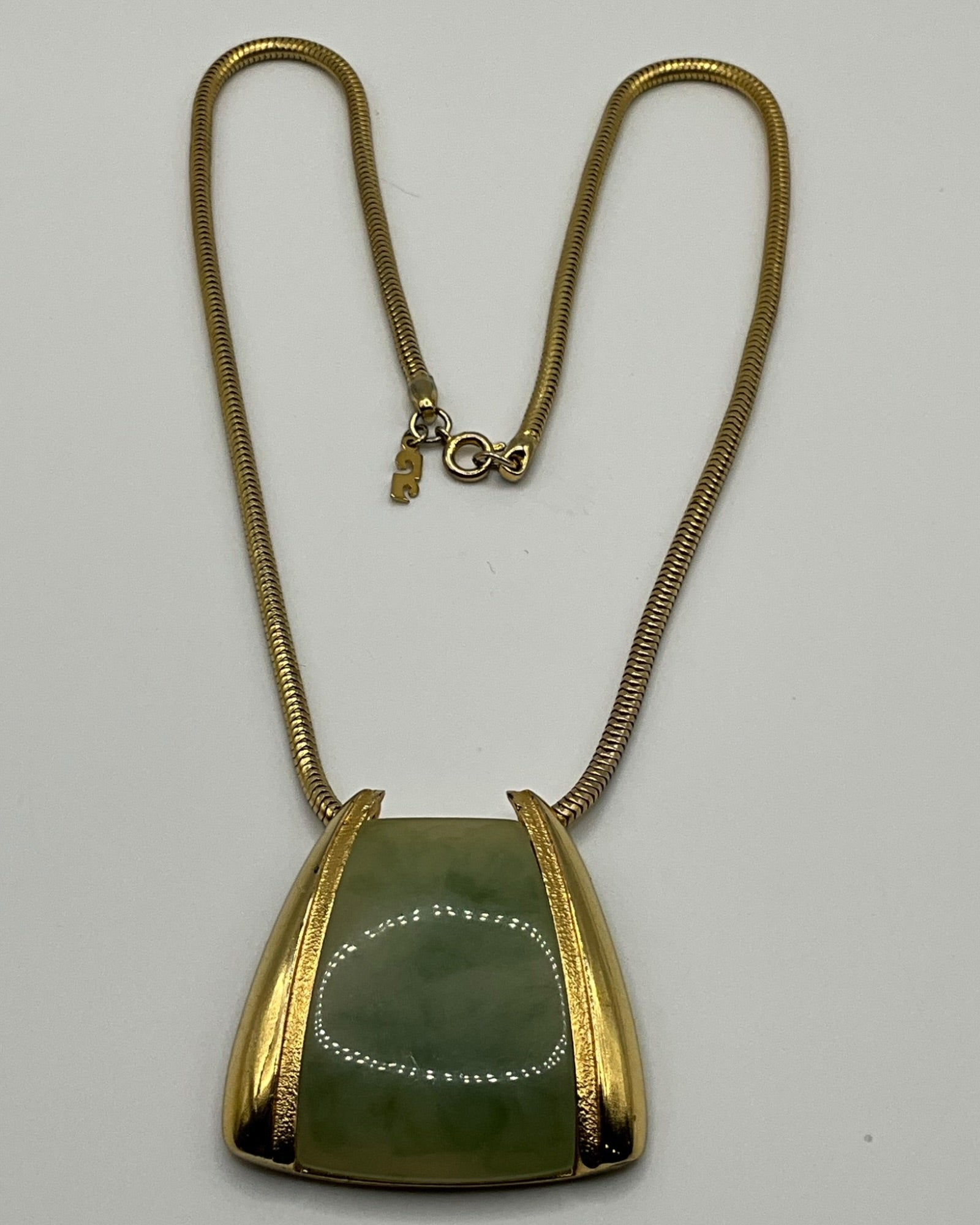 Pierre Cardin Snake Chain Pendant Necklace - Estate Sale (Great Condition)