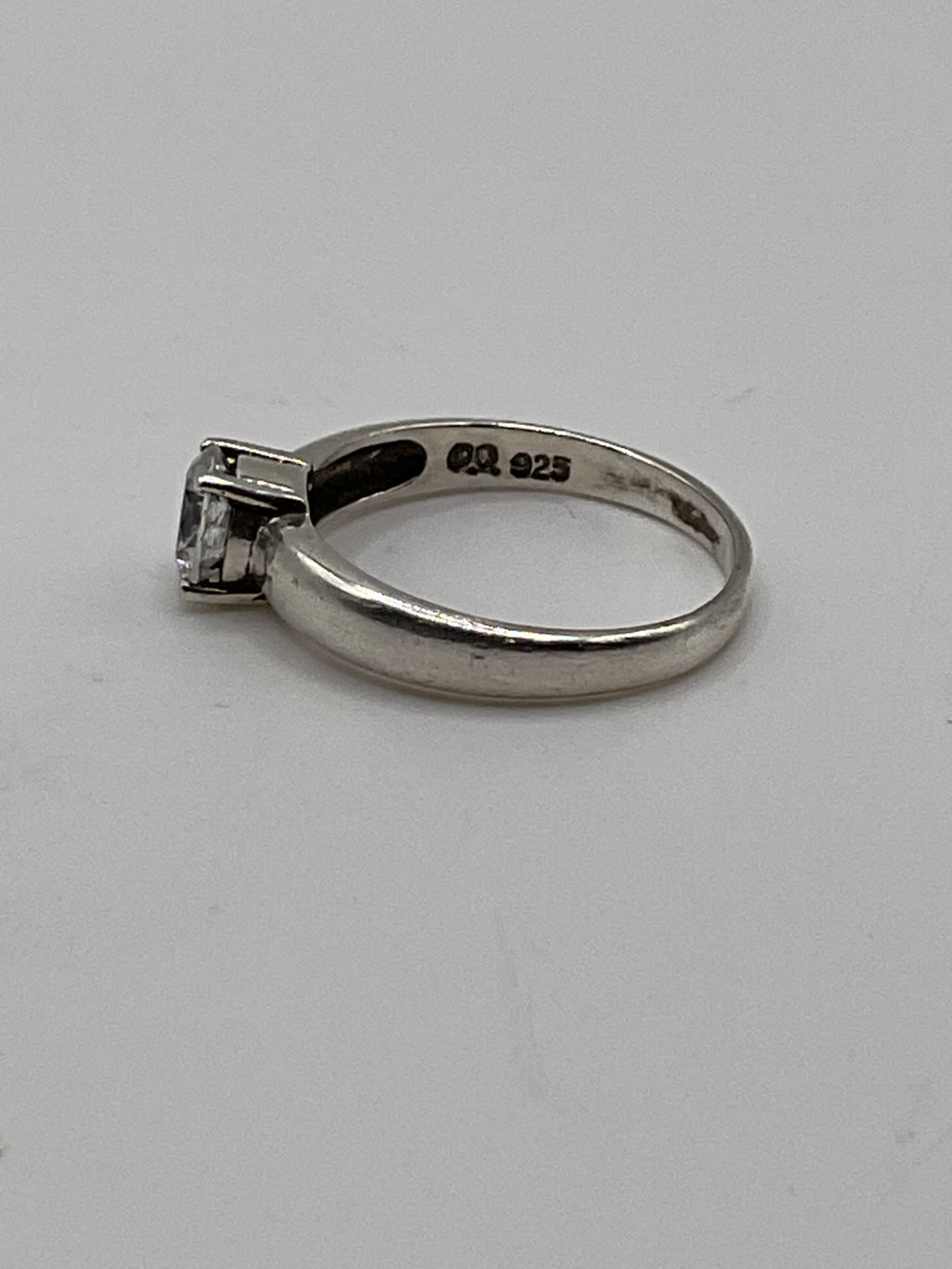 Sterling Silver Solitaire CZ Ring | 925 Classic Engagement Style Ring - Estate Sale (Great Condition)