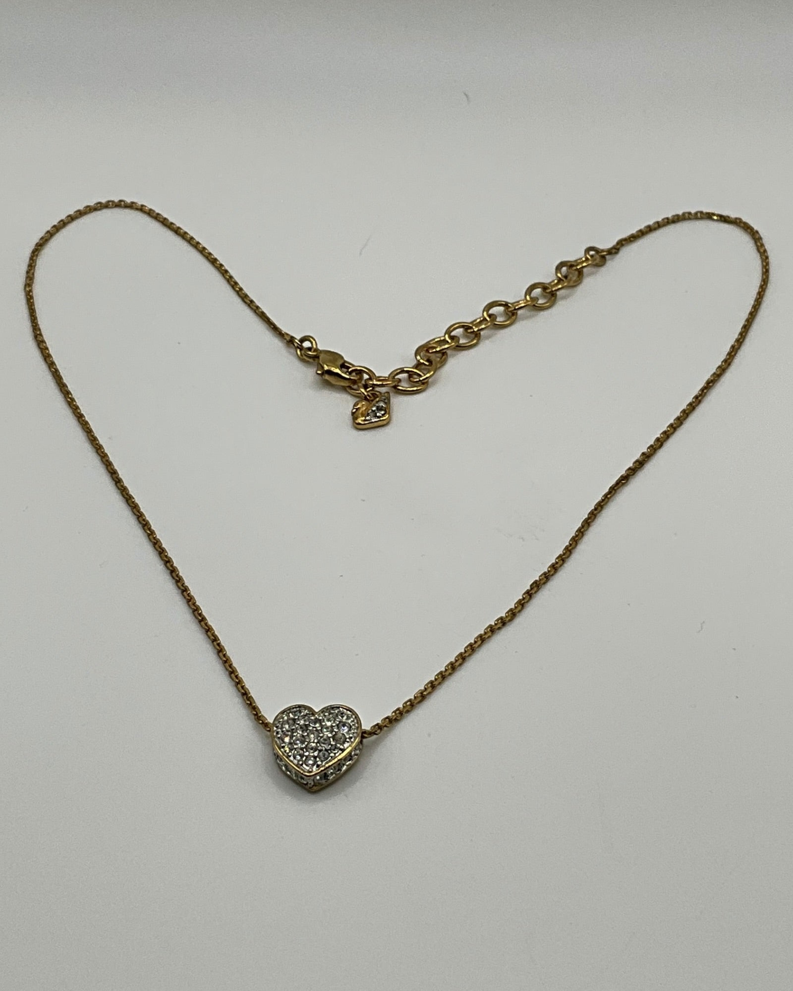Swarovski Heart Pendant Necklace -Estate Sale (Great Condition)