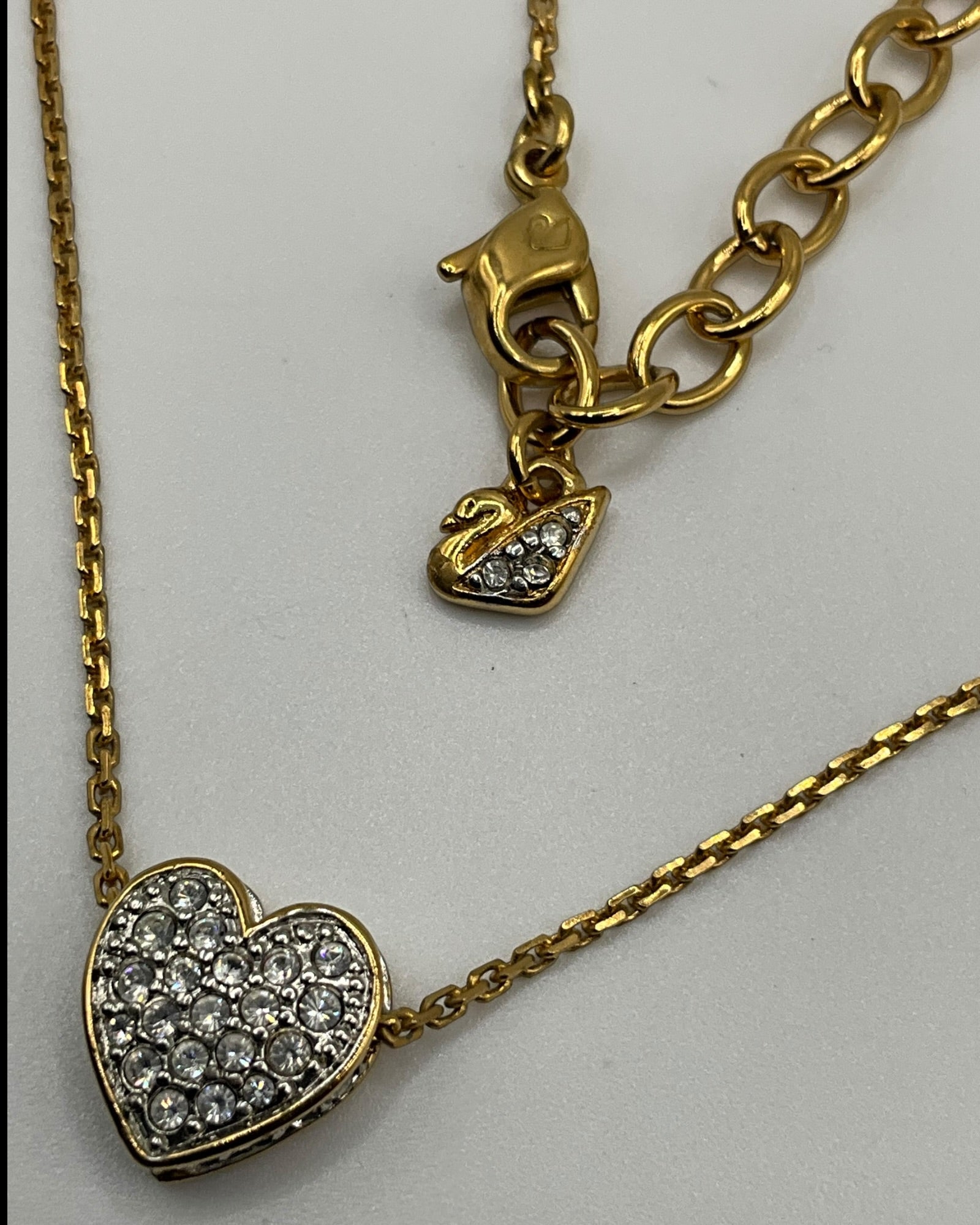 Swarovski Heart Pendant Necklace -Estate Sale (Great Condition)