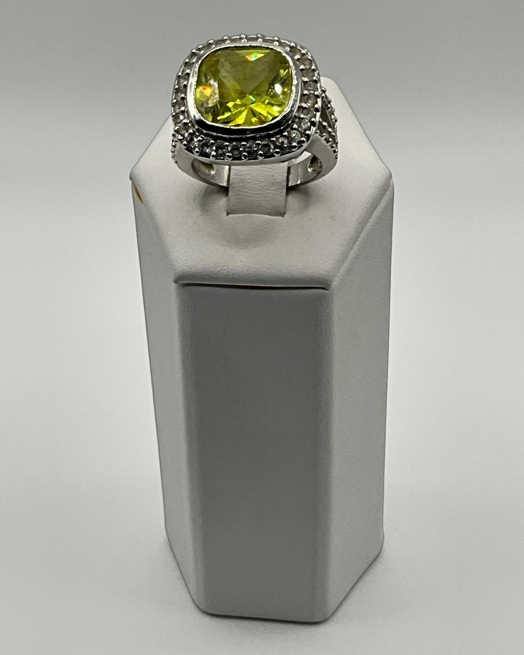 Peridot Halo Ring - Estate Sale (Great Condition)