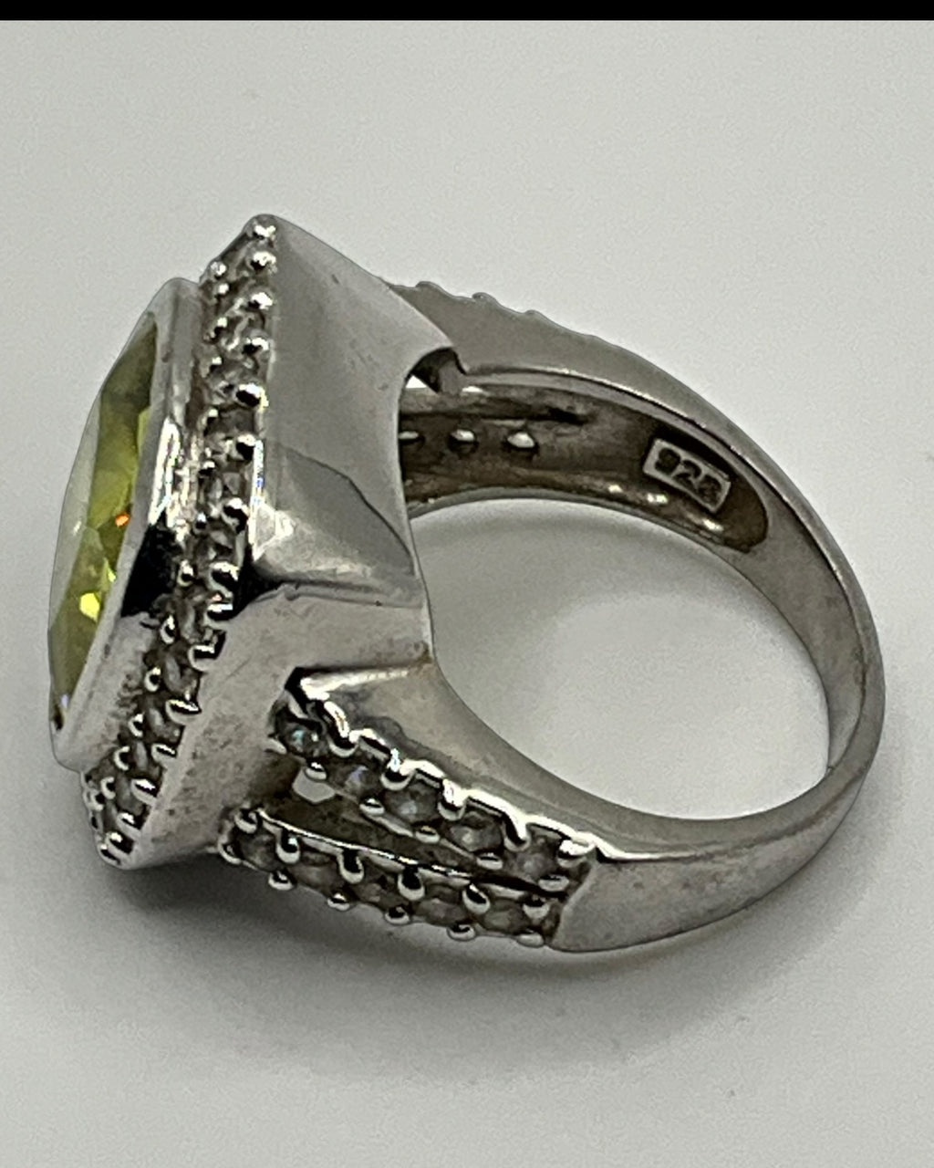 Peridot Halo Ring - Estate Sale (Great Condition)