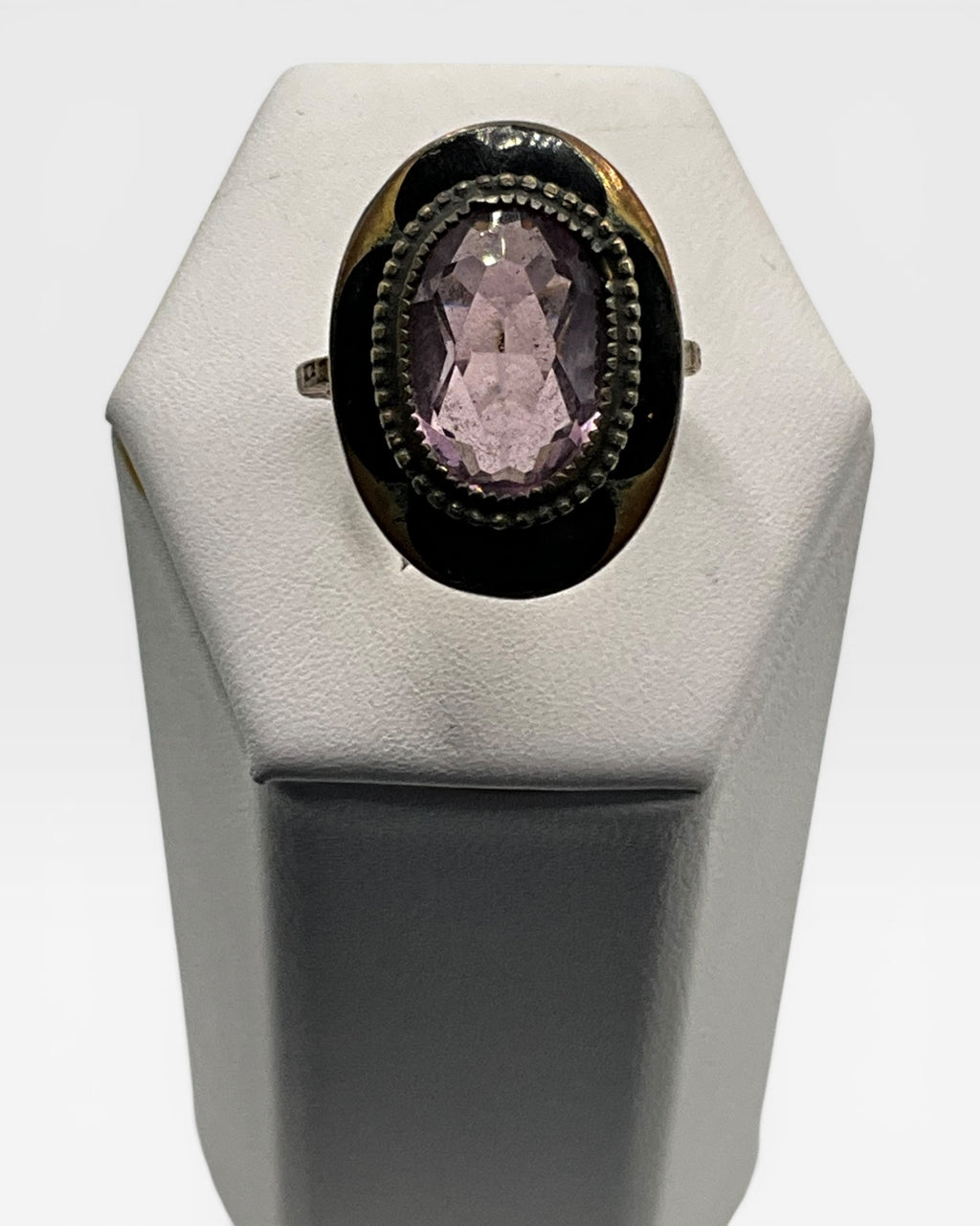 Amethyst & Enamel Vintage Ring - Estate Sale (Great Condition)