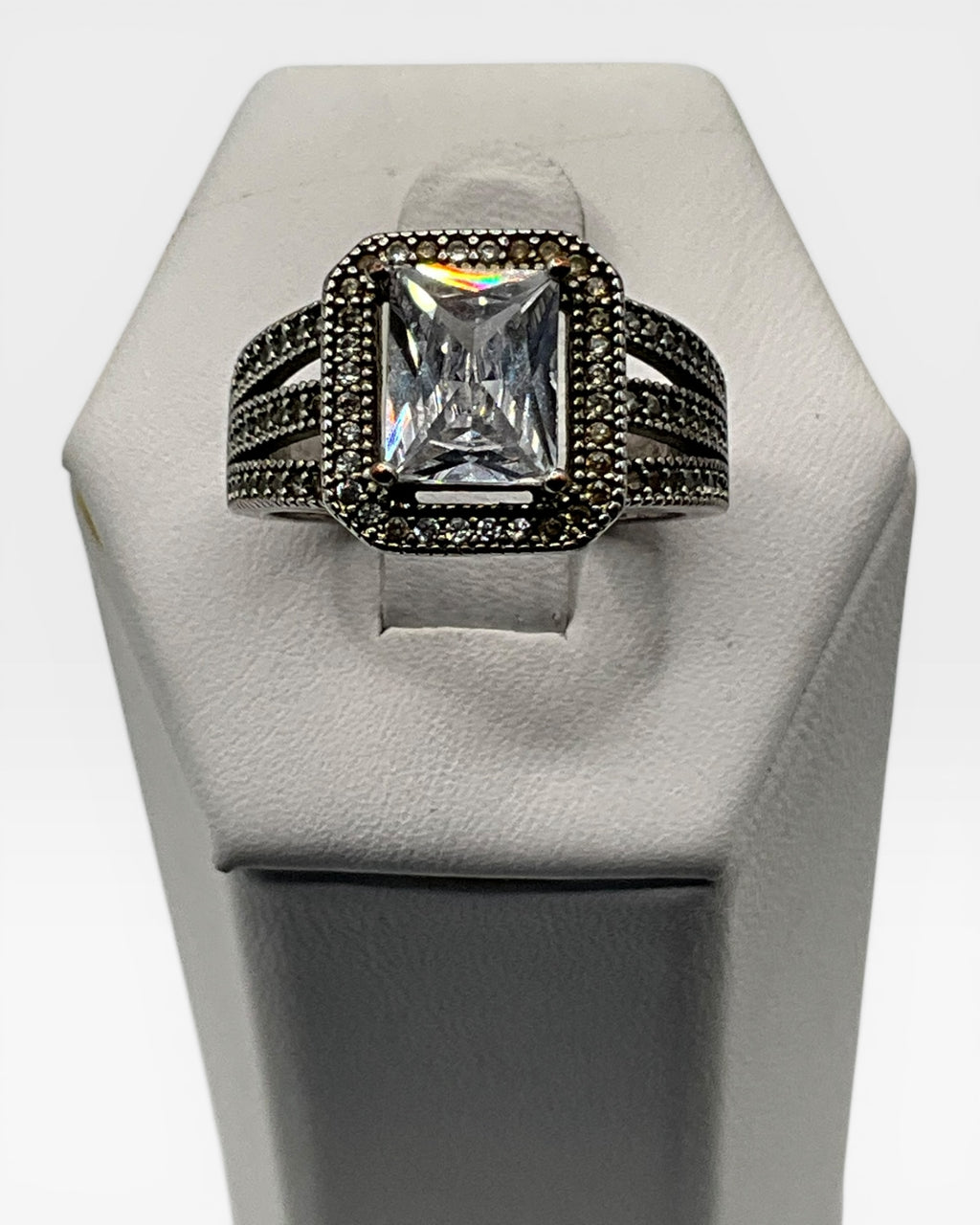Princess Cut Halo Ring - Estate Sale (Great Condition)