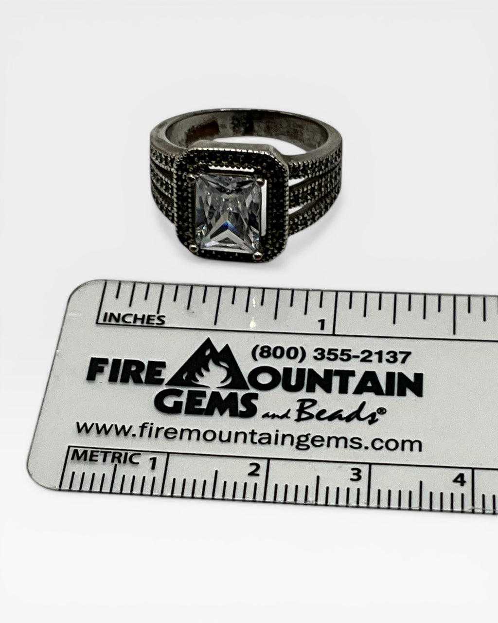 Princess Cut Halo Ring - Estate Sale (Great Condition)