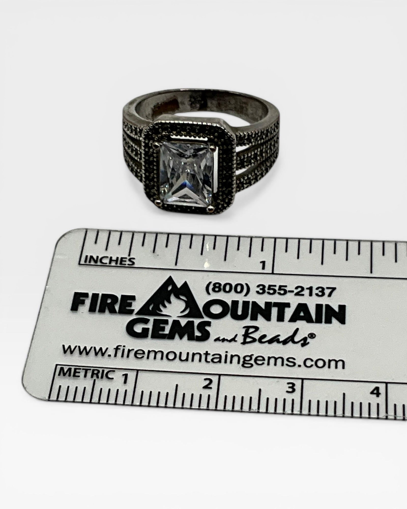Princess Cut Halo Ring - Estate Sale (Great Condition)