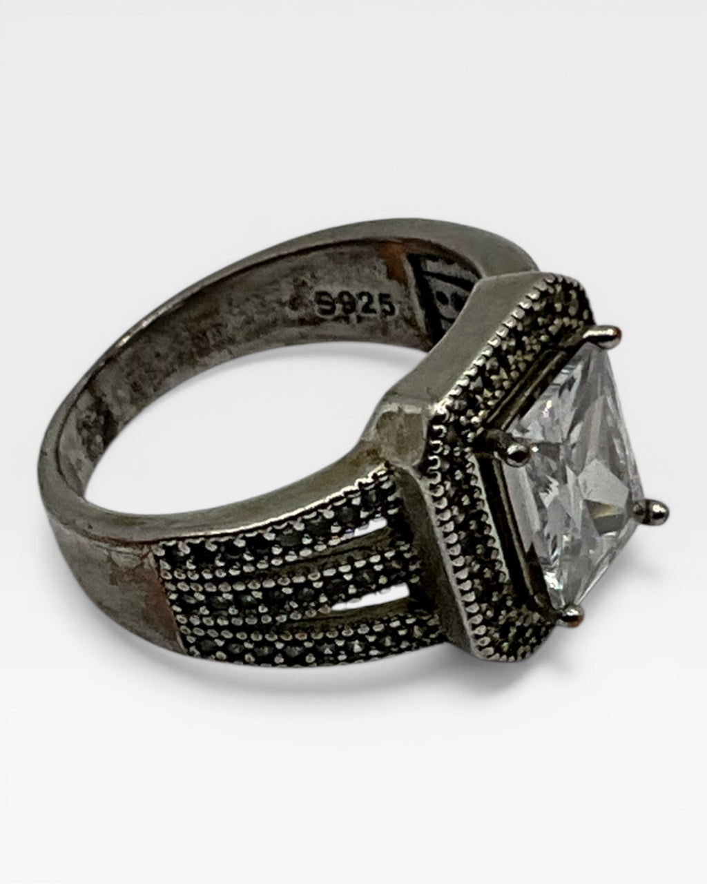 Princess Cut Halo Ring - Estate Sale (Great Condition)