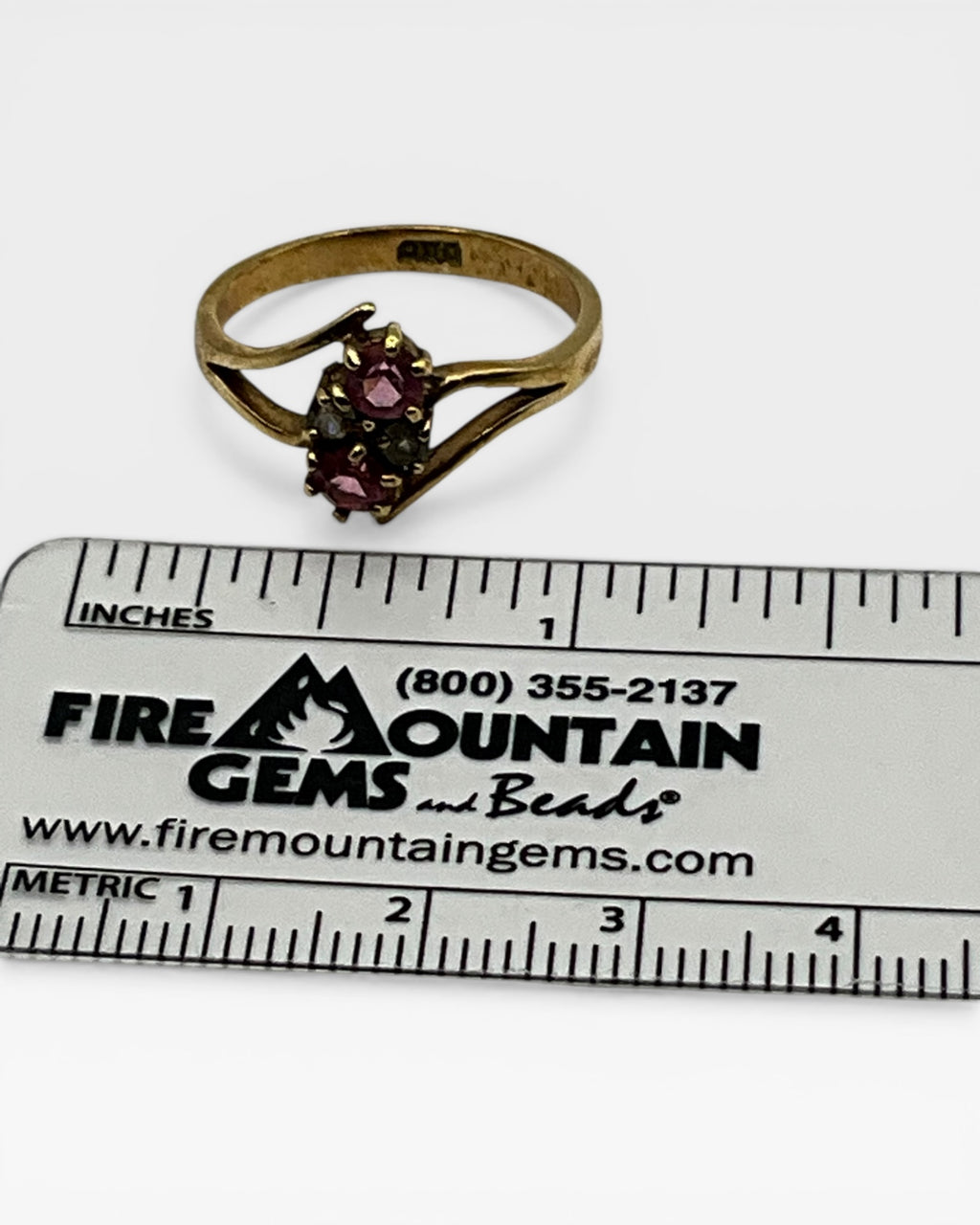 Pink Sapphire Cluster Ring - Estate Sale (Great Condition)