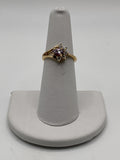 14k Gold Amethyst & Cubic Zirconia Ring - Estate Sale (Great Condition)