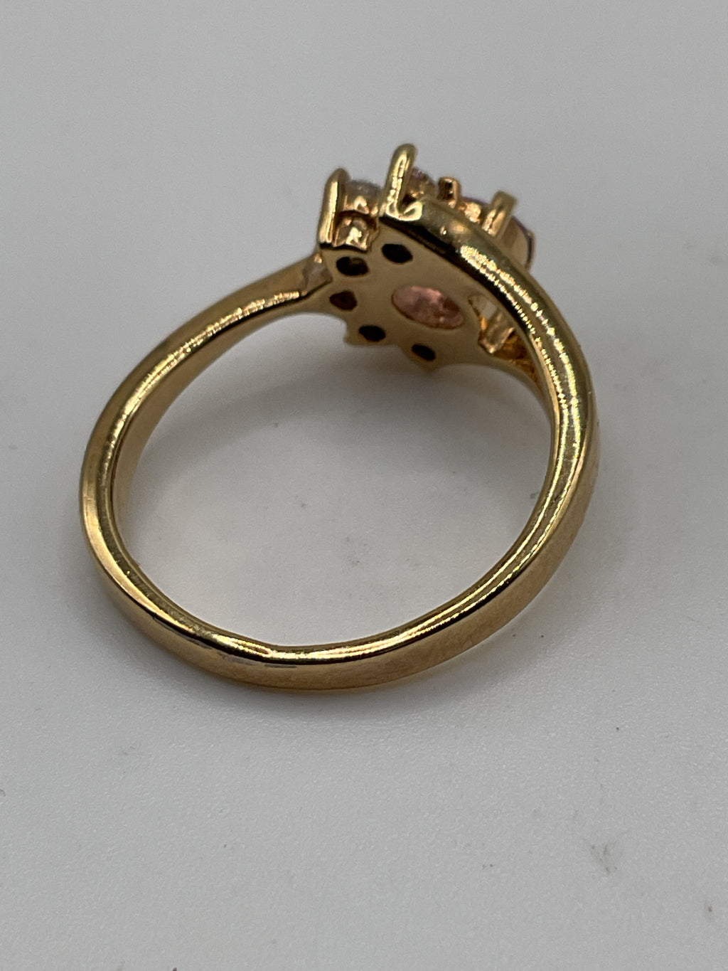 14k Gold Amethyst & Cubic Zirconia Ring - Estate Sale (Great Condition)