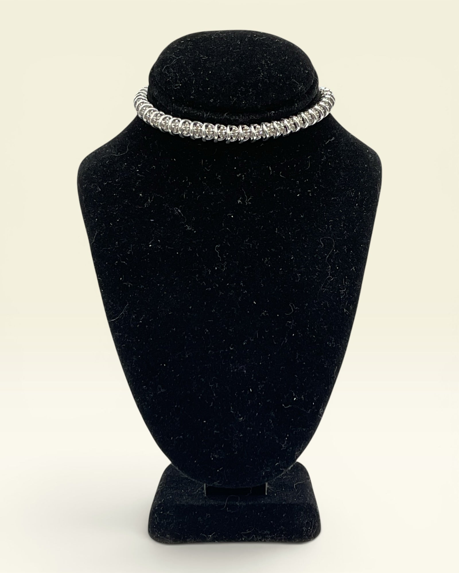 Luxury Sterling Silver & Natural Diamond Link Bracelet - Estate Sale (Great Condition) (Copy)