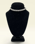 925 Sterling Silver 0.25 Carat Diamond Infinity Link Bracelet - Estate Sale (Great Condition)