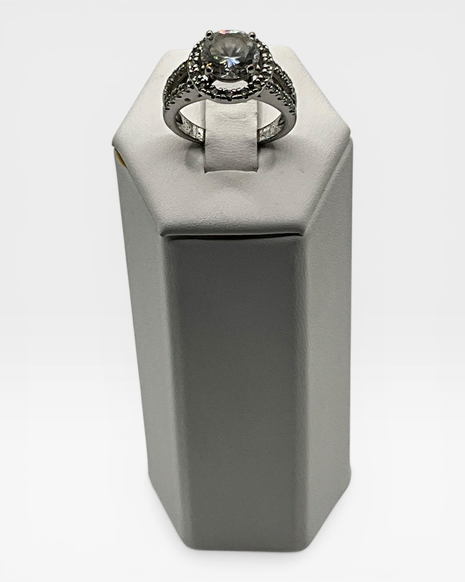 R.S. Covenant Silver Halo Ring - Estate Sale (Great Condition)