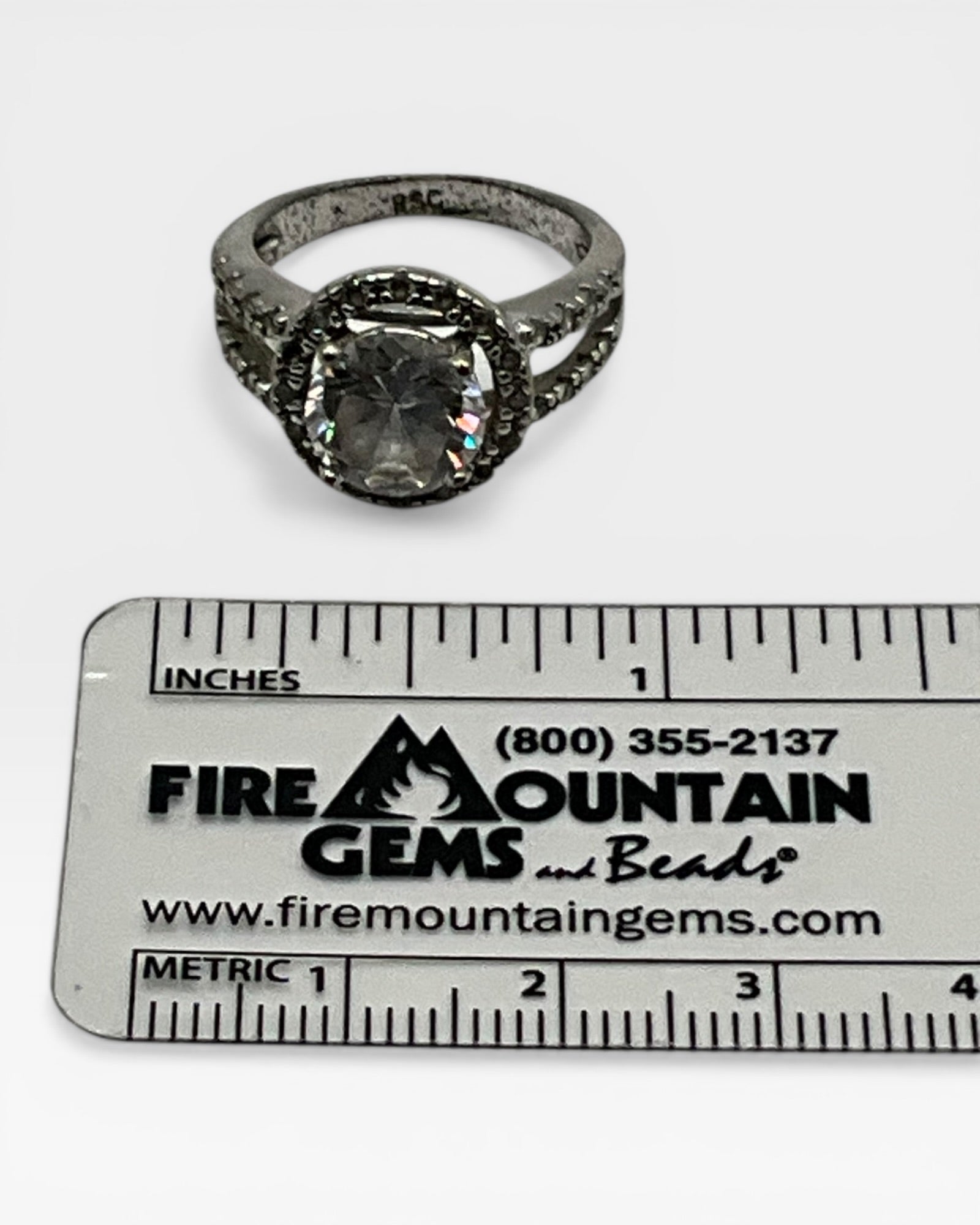 R.S. Covenant Silver Halo Ring - Estate Sale (Great Condition)