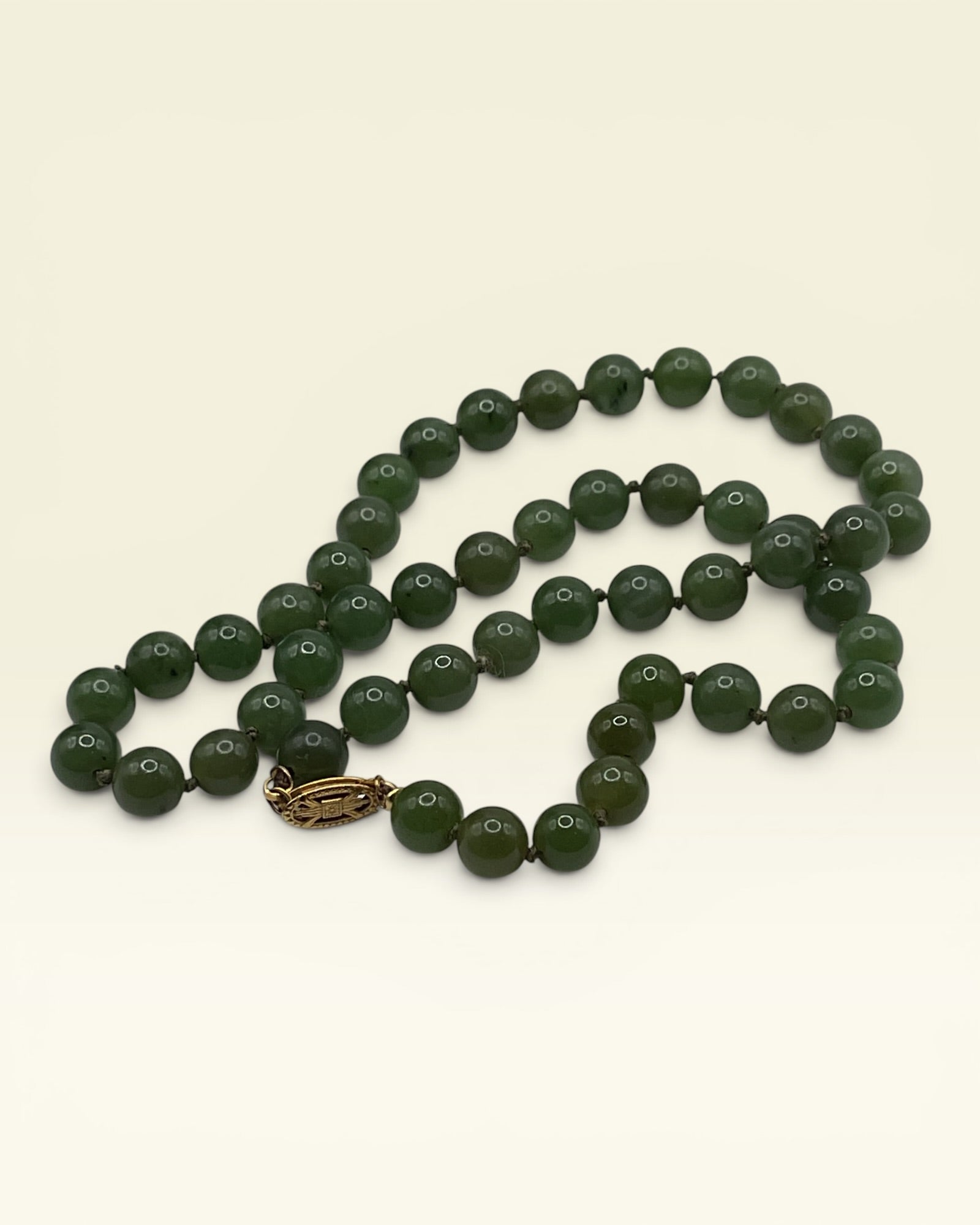 Jade Collection- Nephrite Jade Necklace - Estate Sale (Great Condition)