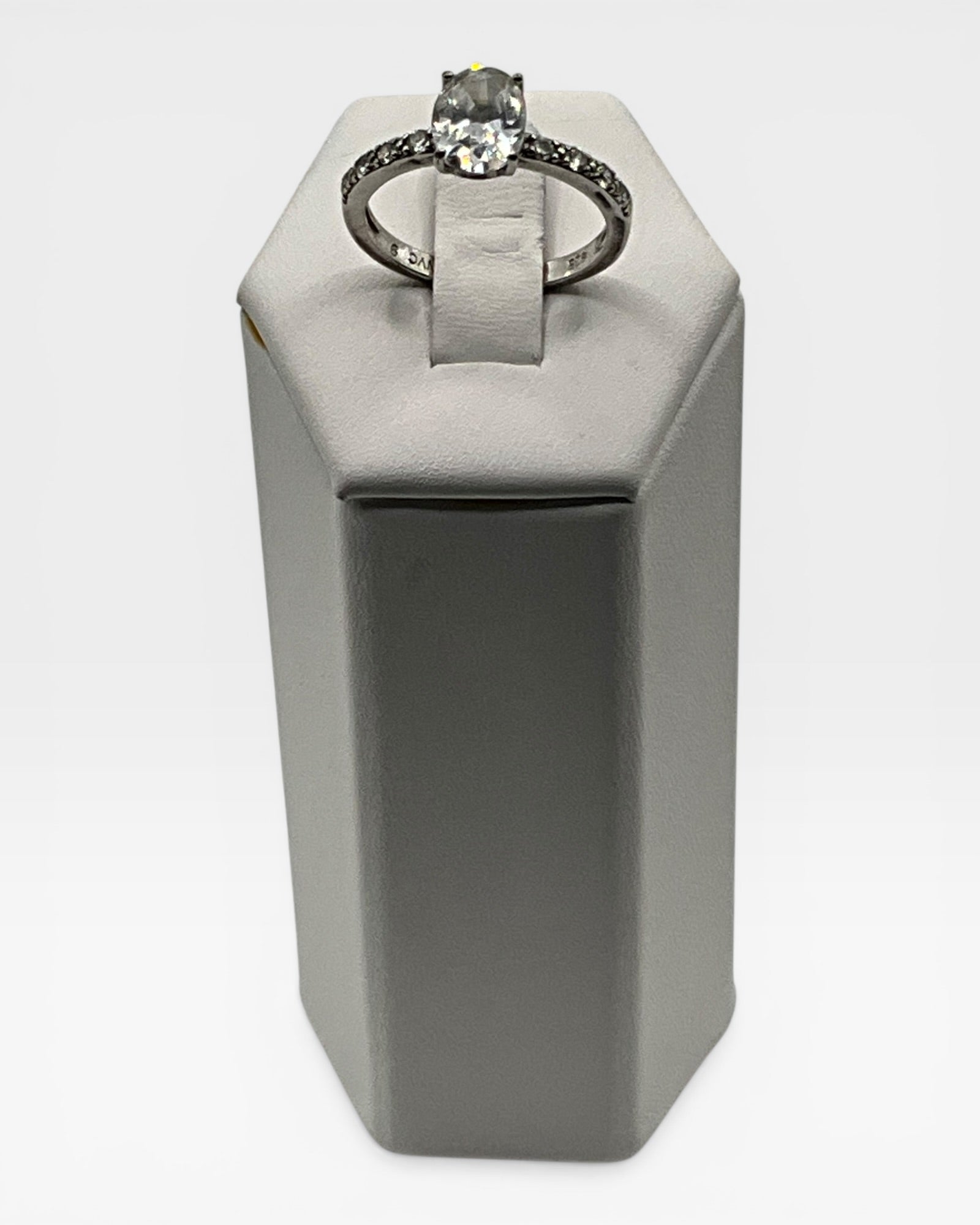 Cubic Zirconia Pave Band Ring - Estate Sale (Great Condition)