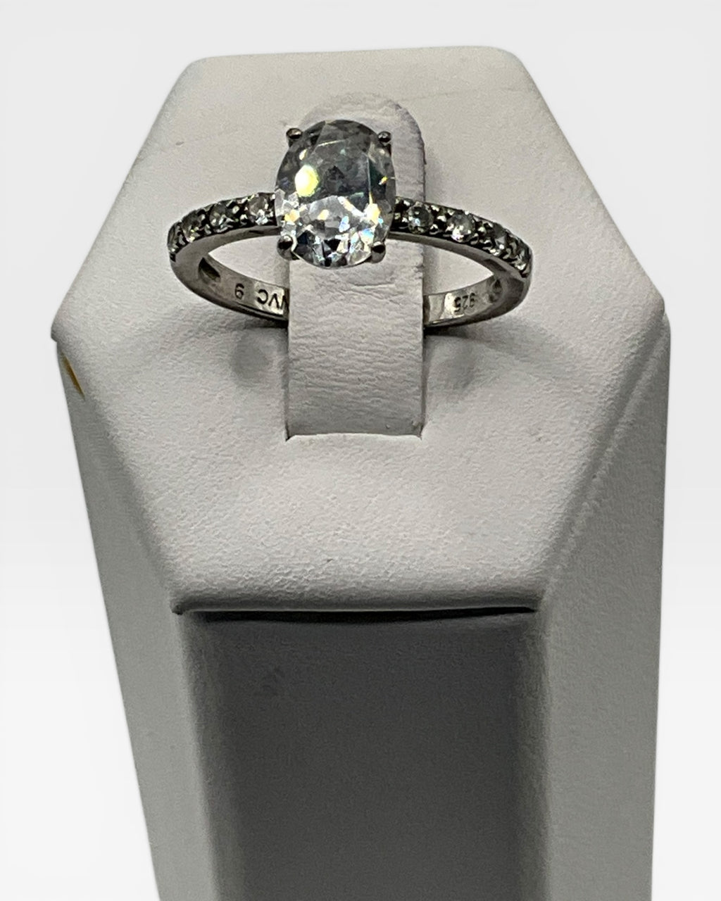 Cubic Zirconia Pave Band Ring - Estate Sale (Great Condition)