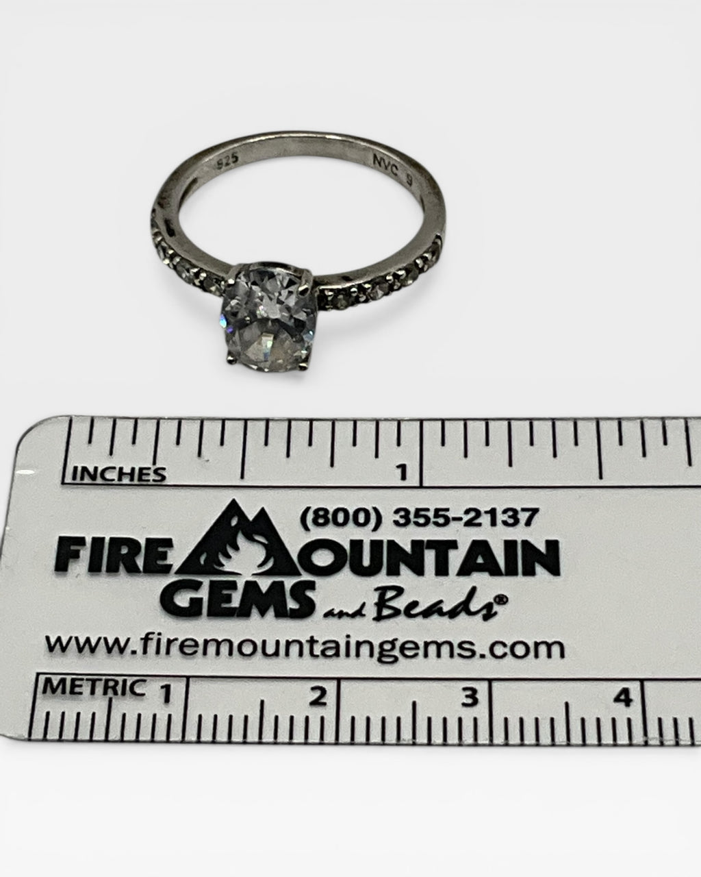 Cubic Zirconia Pave Band Ring - Estate Sale (Great Condition)