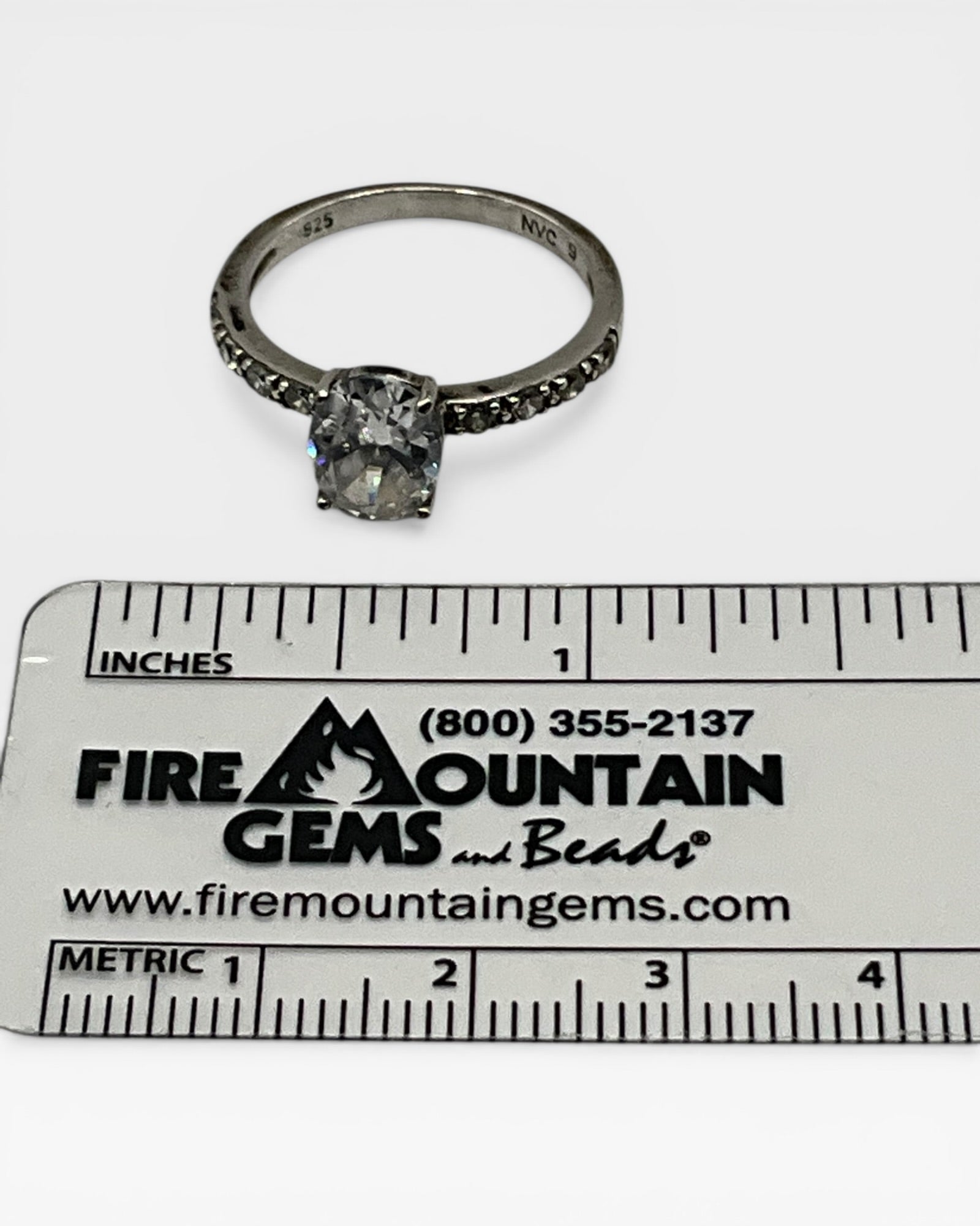 Cubic Zirconia Pave Band Ring - Estate Sale (Great Condition)