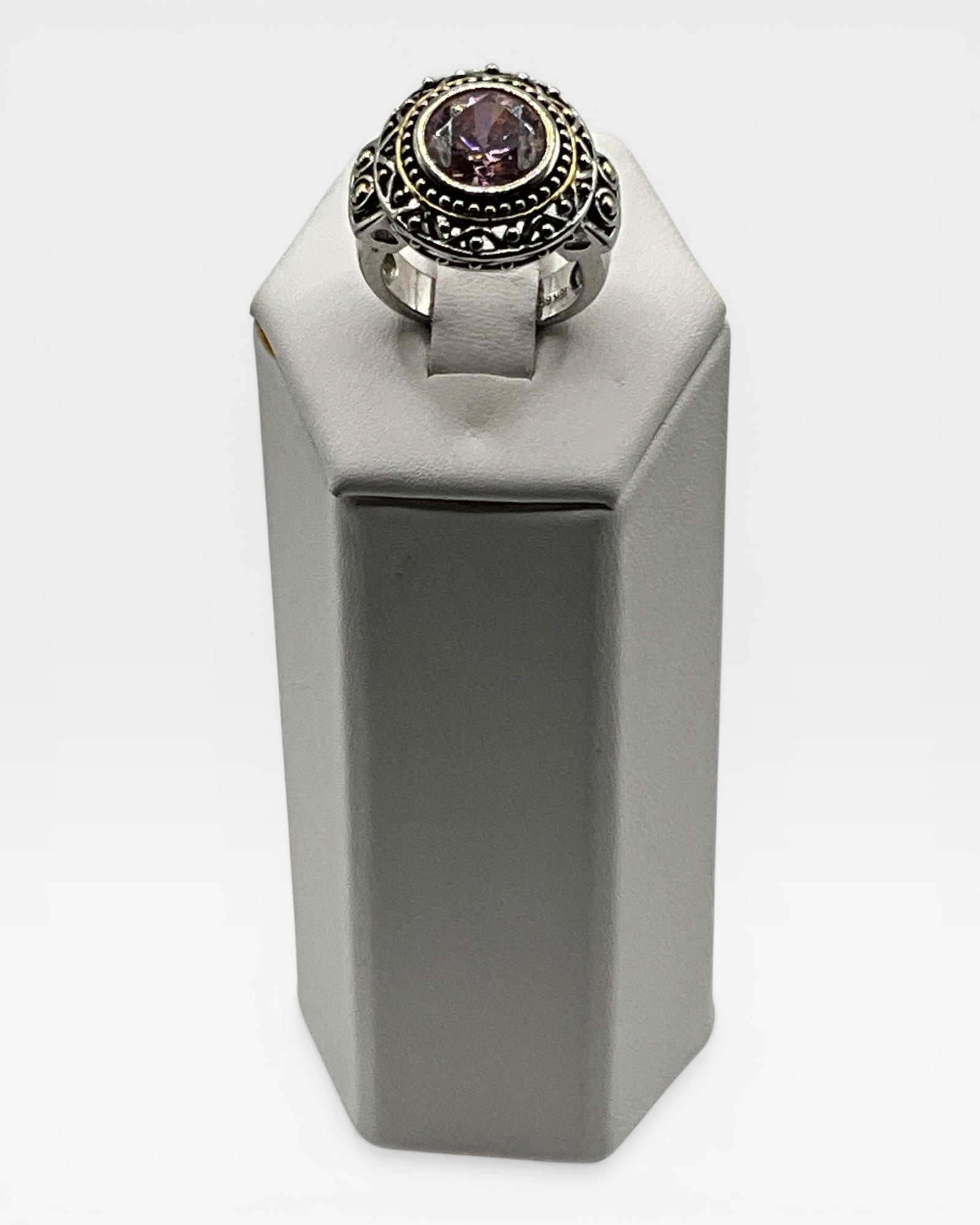 Pink Sapphire Cubic Zirconia Ring - Estate Sale (Great Condition)