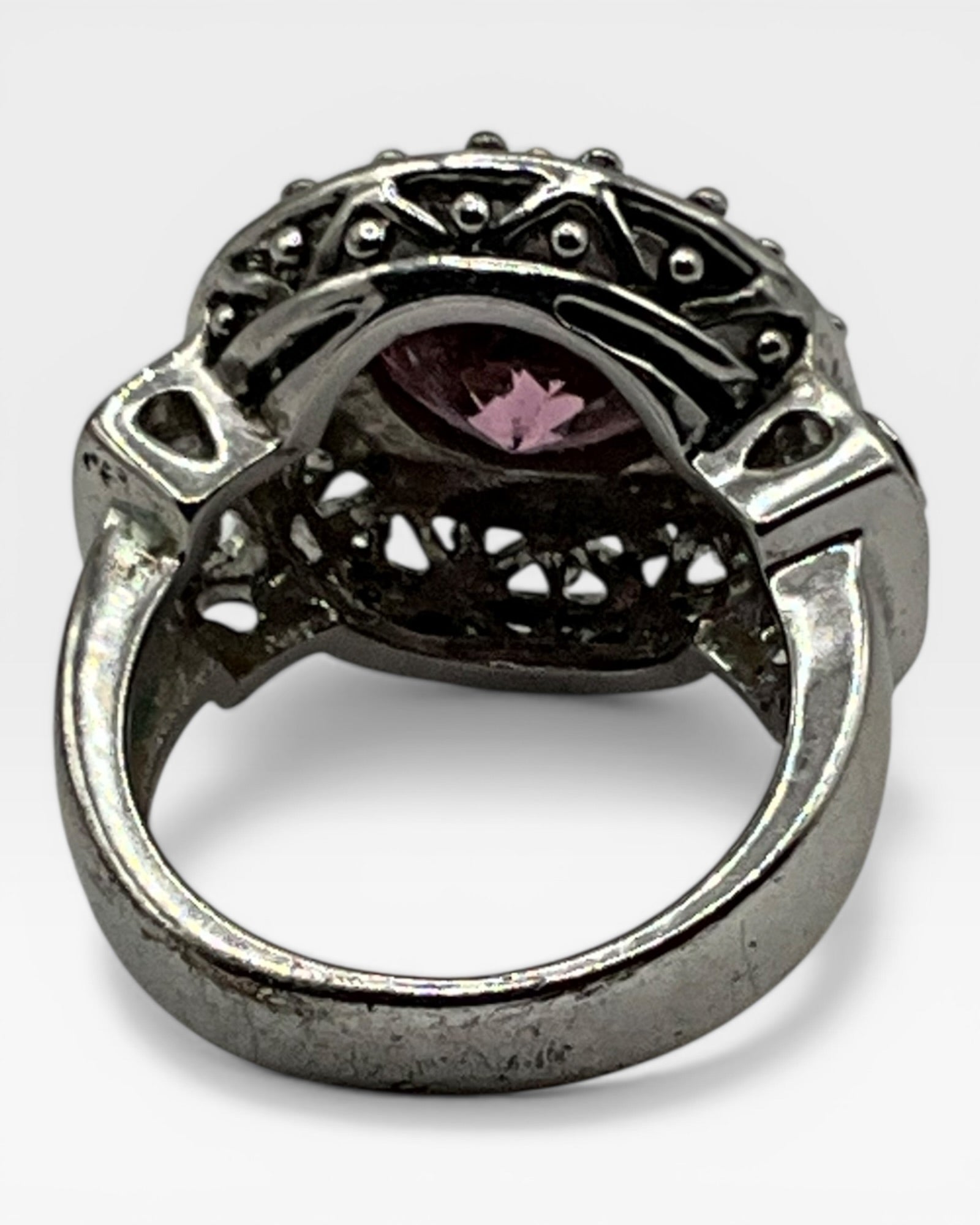 Pink Sapphire Cubic Zirconia Ring - Estate Sale (Great Condition)