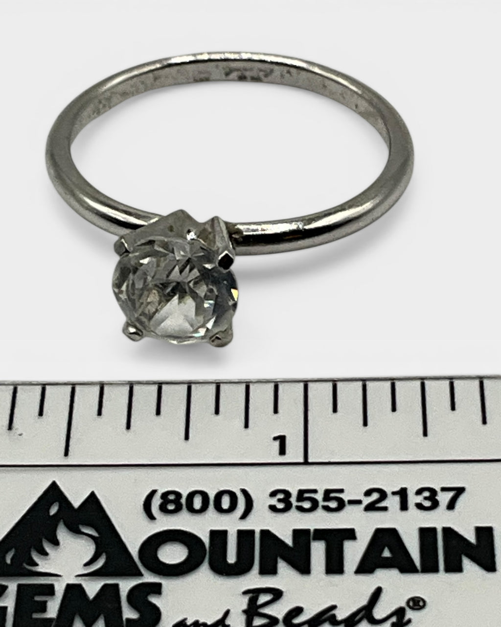 Cubic Zirconia Solitaire Engagement Ring - Estate Sale (Great Condition)