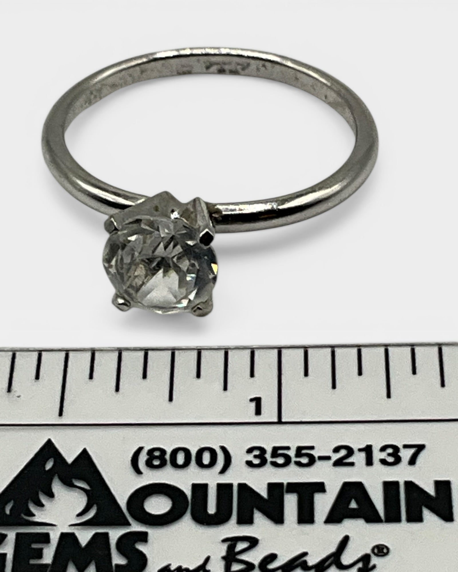 Cubic Zirconia Solitaire Engagement Ring - Estate Sale (Great Condition)