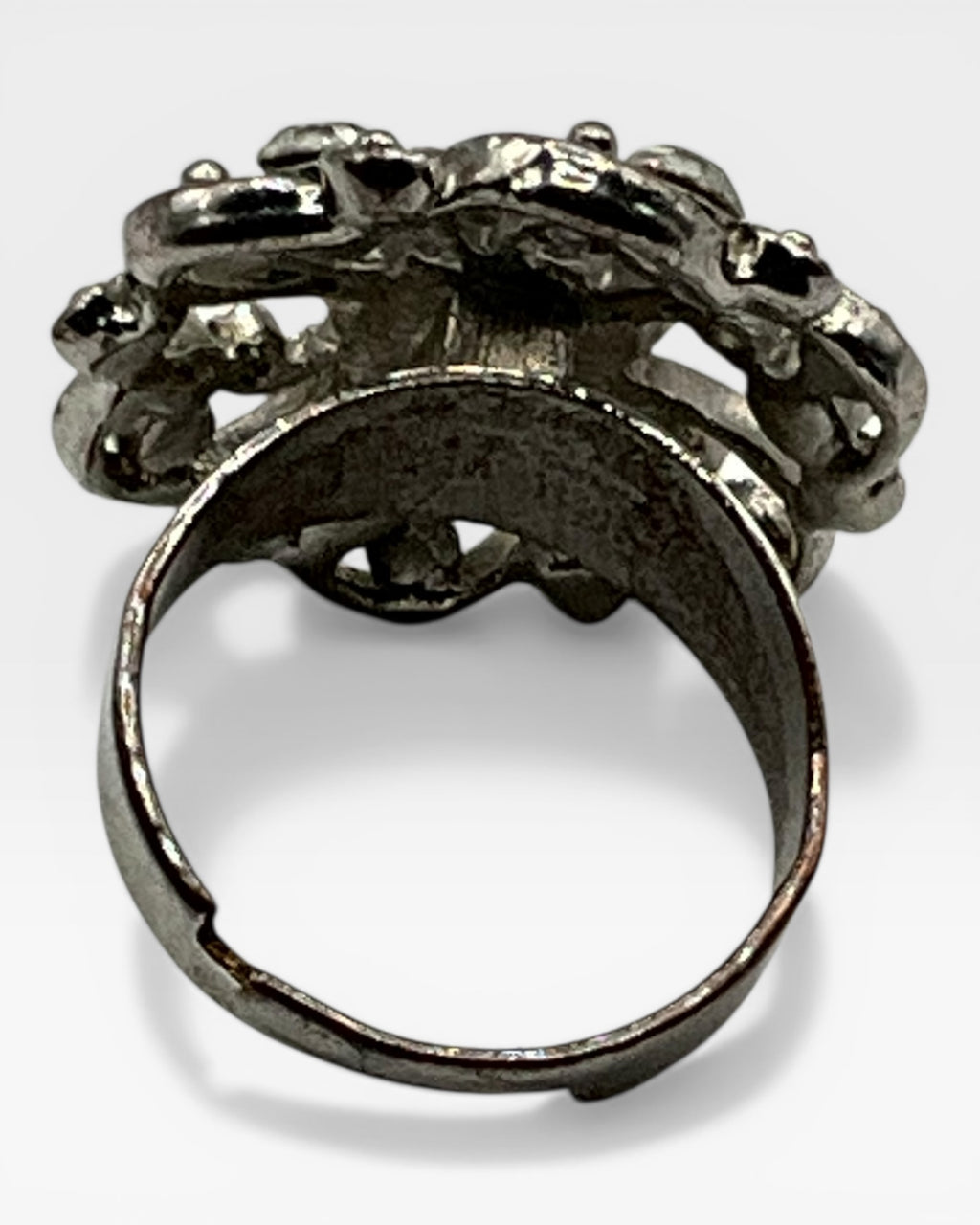 Vintage Style Crystal Filigree Ring - Estate Sale (Great Condition)
