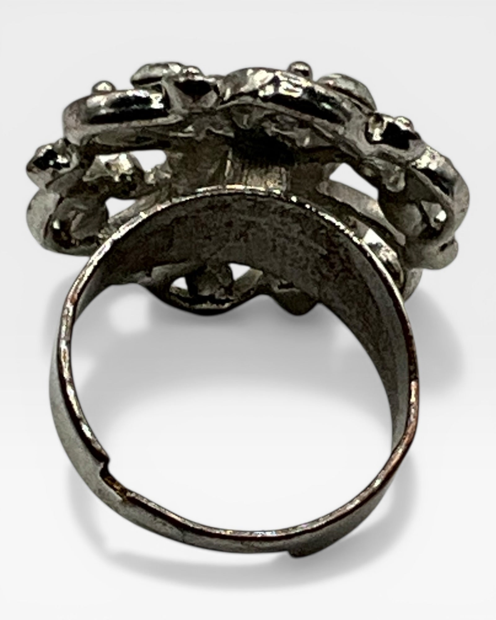 Vintage Style Crystal Filigree Ring - Estate Sale (Great Condition)