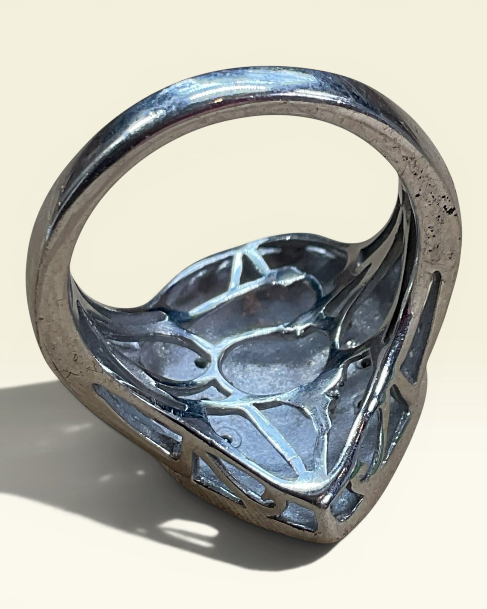 Karis STS Pear Shaped Rhodium Diamond Ring - Estate Sale (Great Condition)