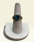 Sterling Silver Blue Topaz Ring - Estate Sale (Great Condition)