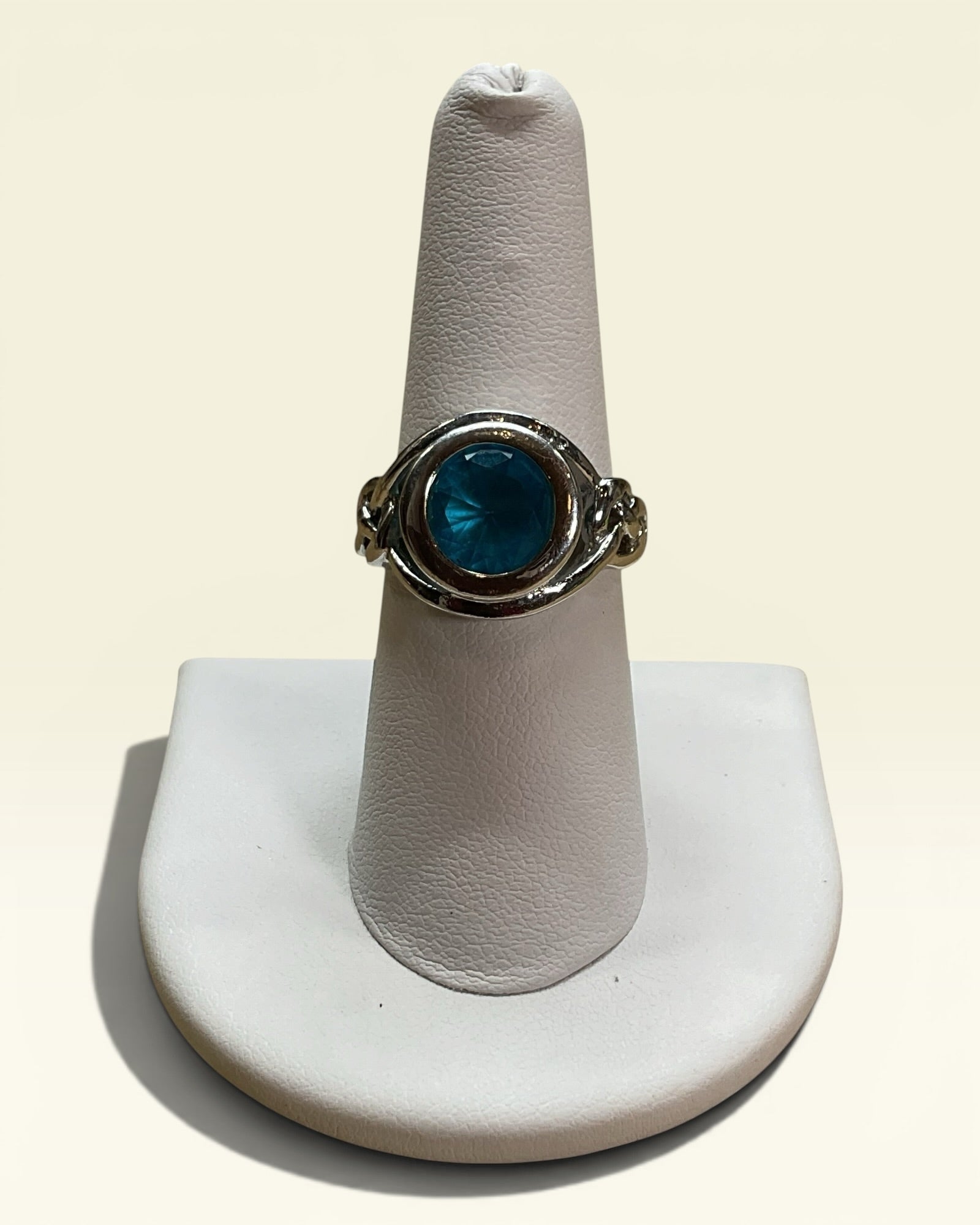 Sterling Silver Blue Topaz Ring - Estate Sale (Great Condition)