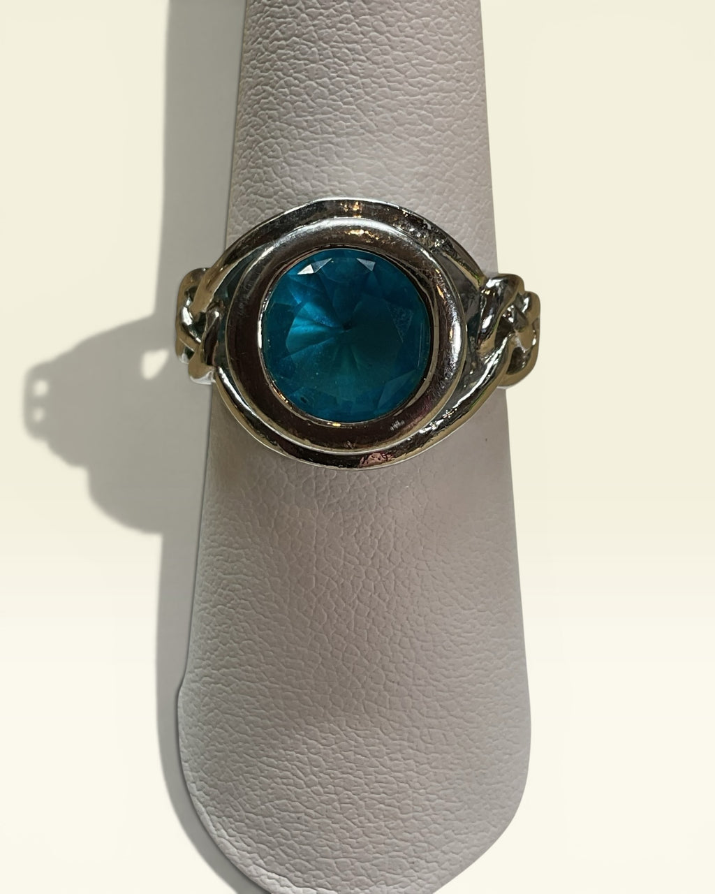Sterling Silver Blue Topaz Ring - Estate Sale (Great Condition)