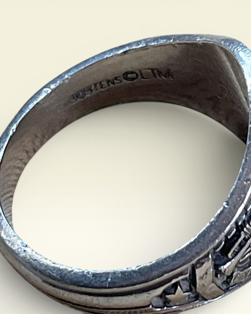 Vintage Sterling Silver 1984 Class Ring Preston School with Elbaite Tourmaline Gemstone Ring - Estate Sale (Great Condition)