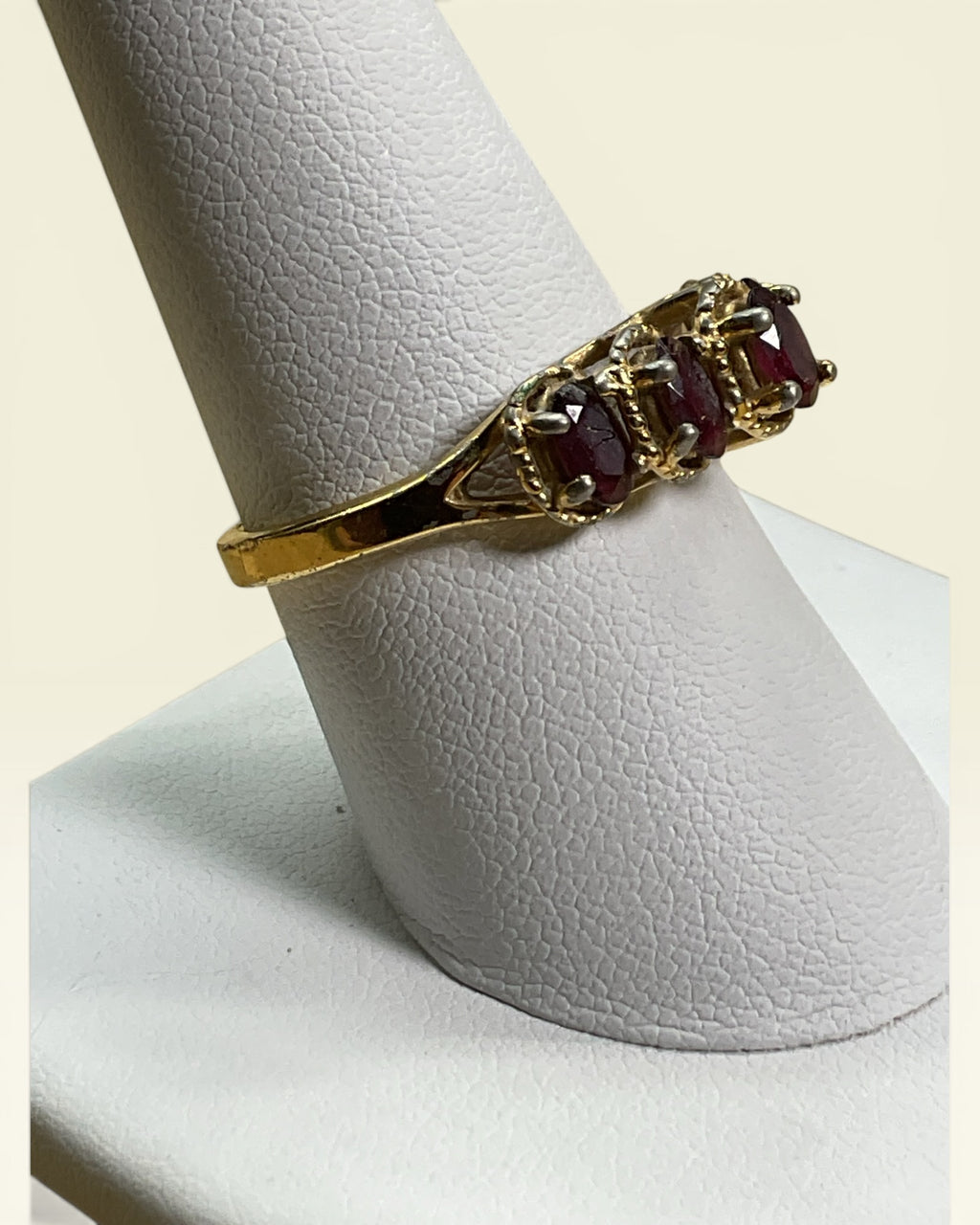 Vintage Ruby Red Cluster Ring - Estate Sale (Great Condition)