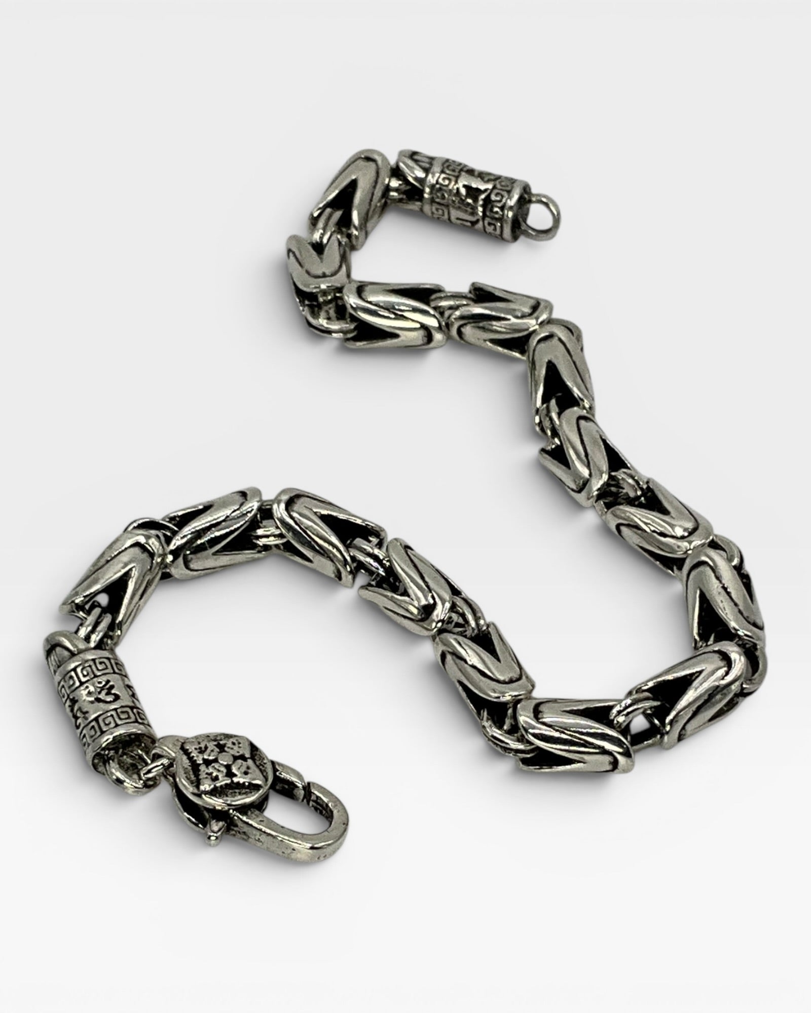 Sterling Silver Byzantine Unisex Bracelet