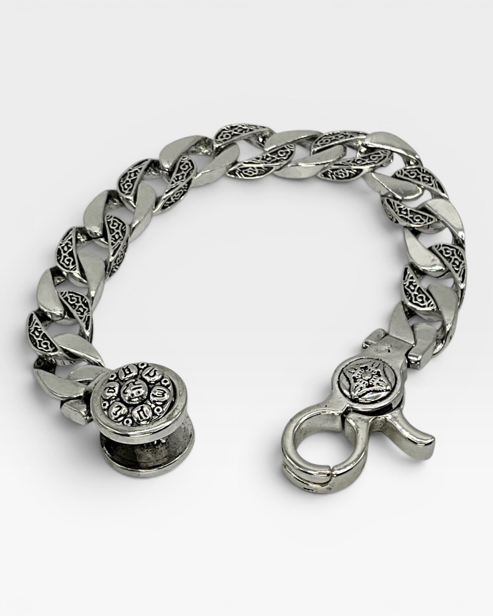 Sterling Silver Cuban Link Style Unisex Bracelet