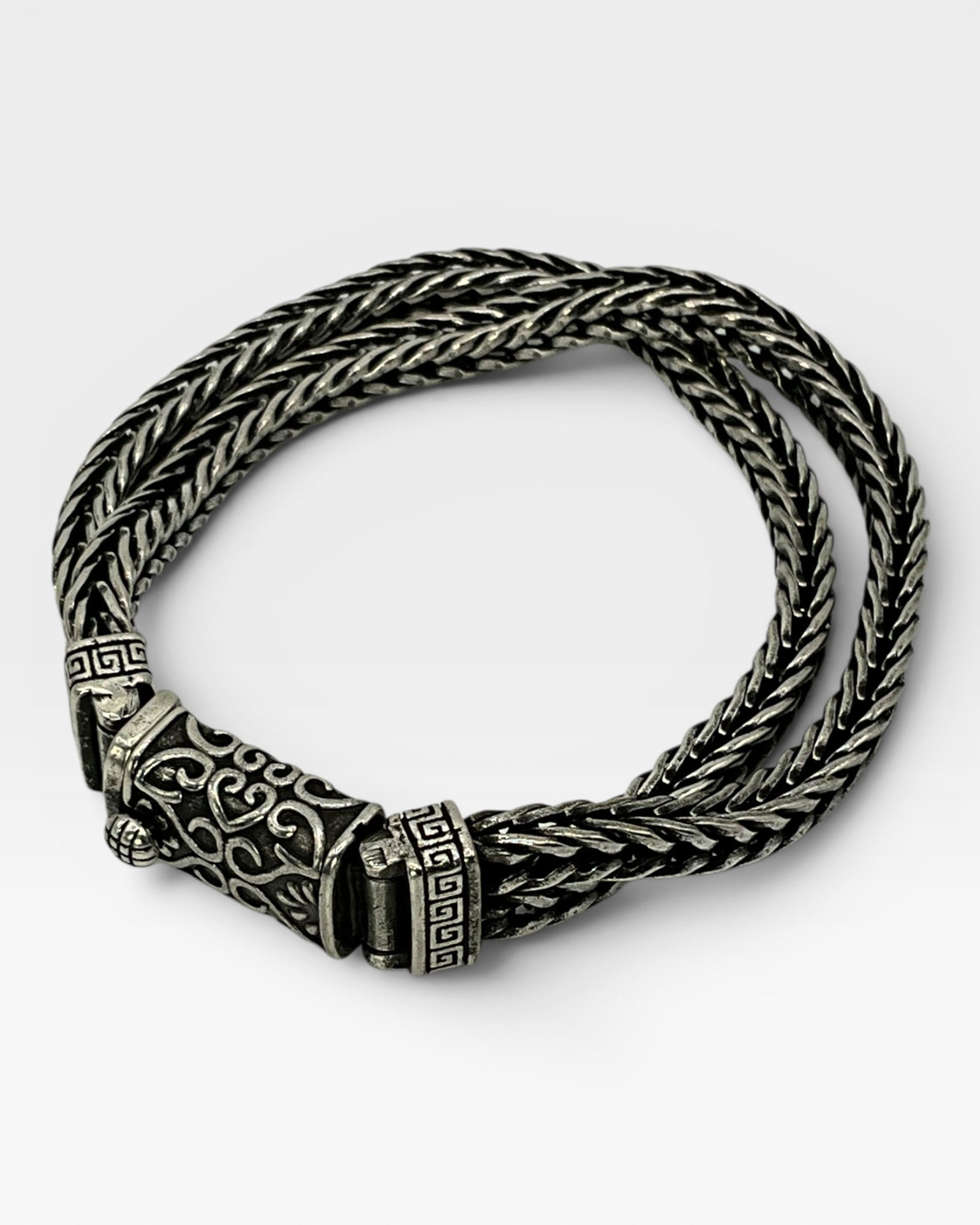 Sterling Silver Unisex Punk-Style Unisex Bracelet