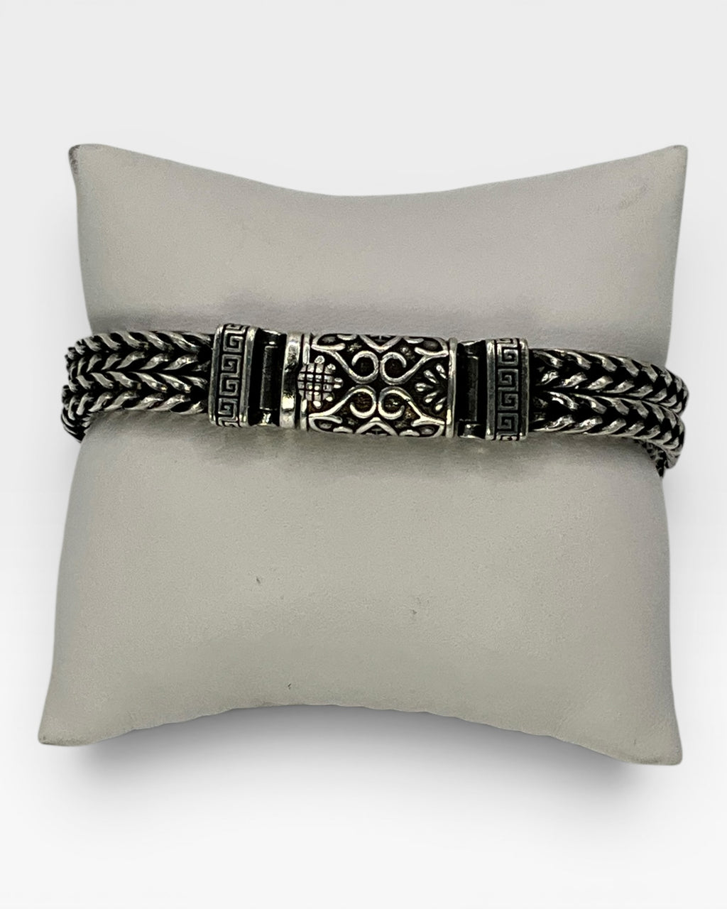 Sterling Silver Unisex Punk-Style Unisex Bracelet
