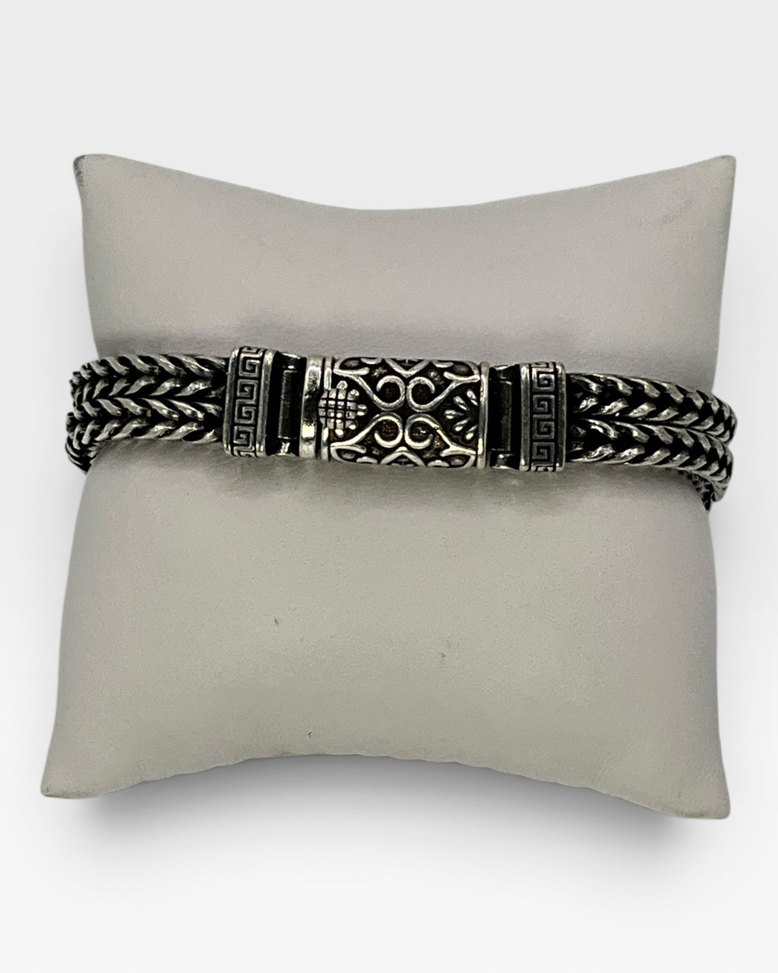 Sterling Silver Unisex Punk-Style Unisex Bracelet