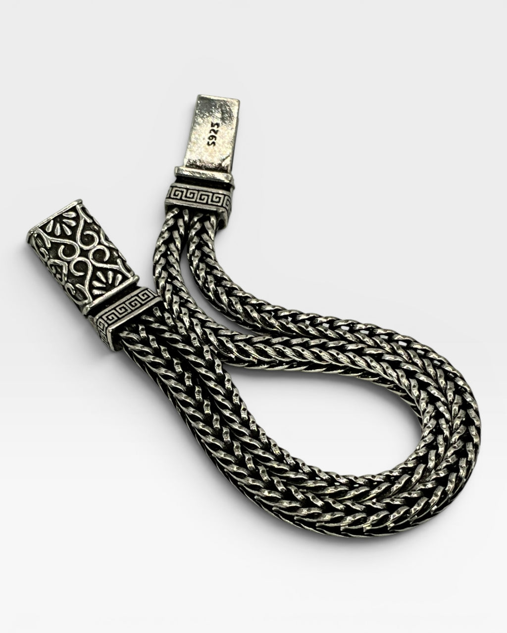 Sterling Silver Unisex Punk-Style Unisex Bracelet