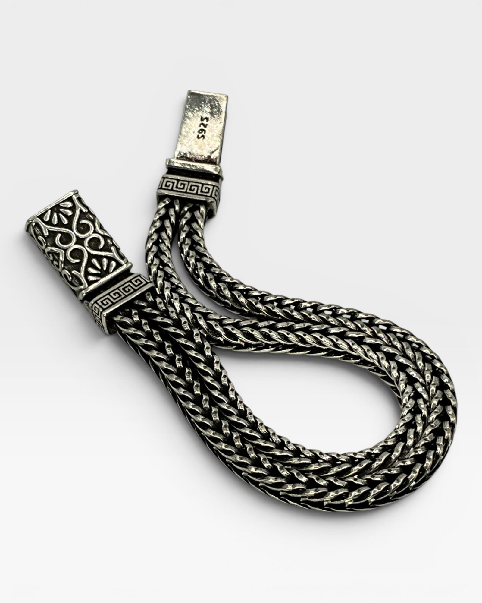 Sterling Silver Unisex Punk-Style Unisex Bracelet