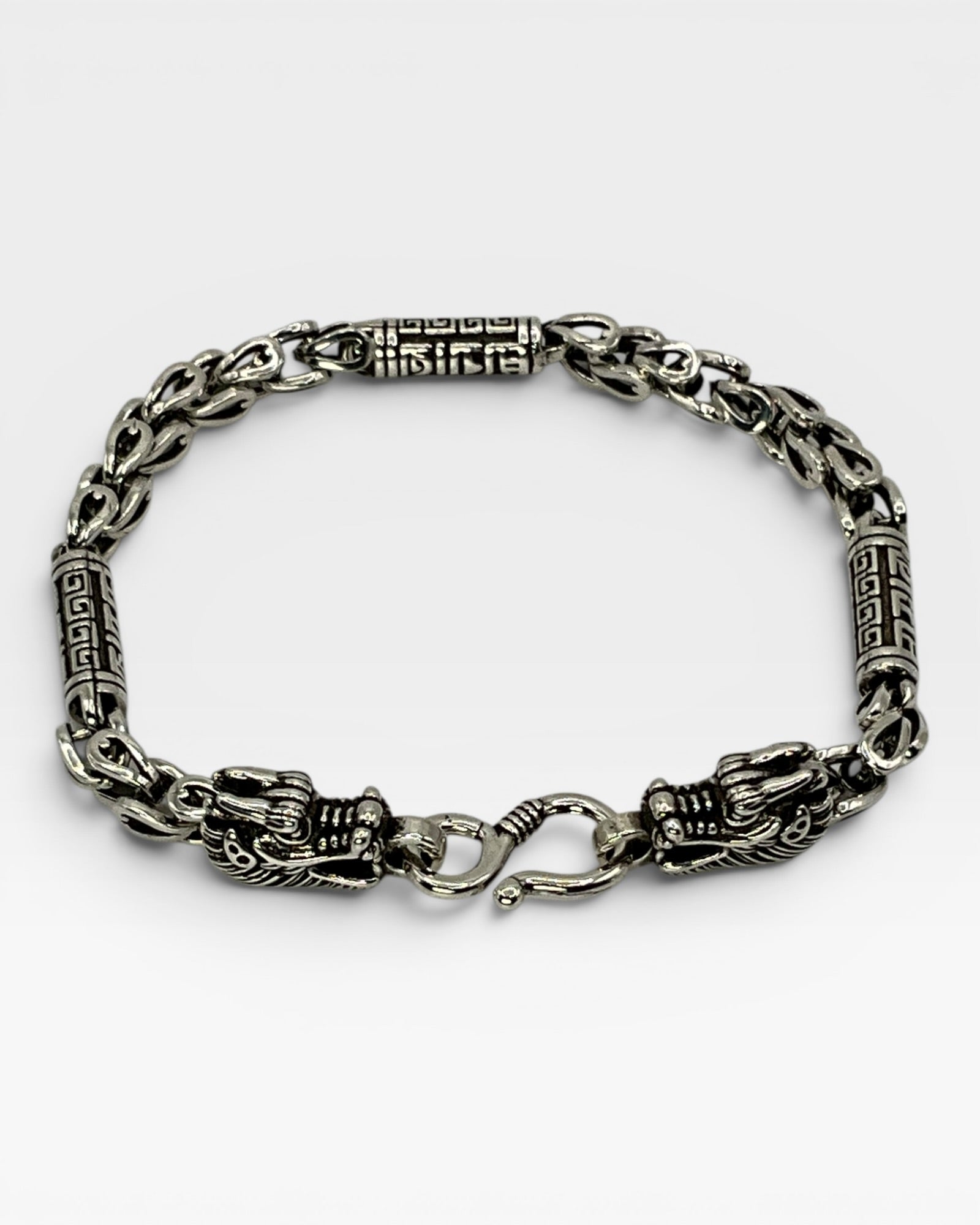 Sterling Silver Six-Syllable Mantra Unisex Bracelet