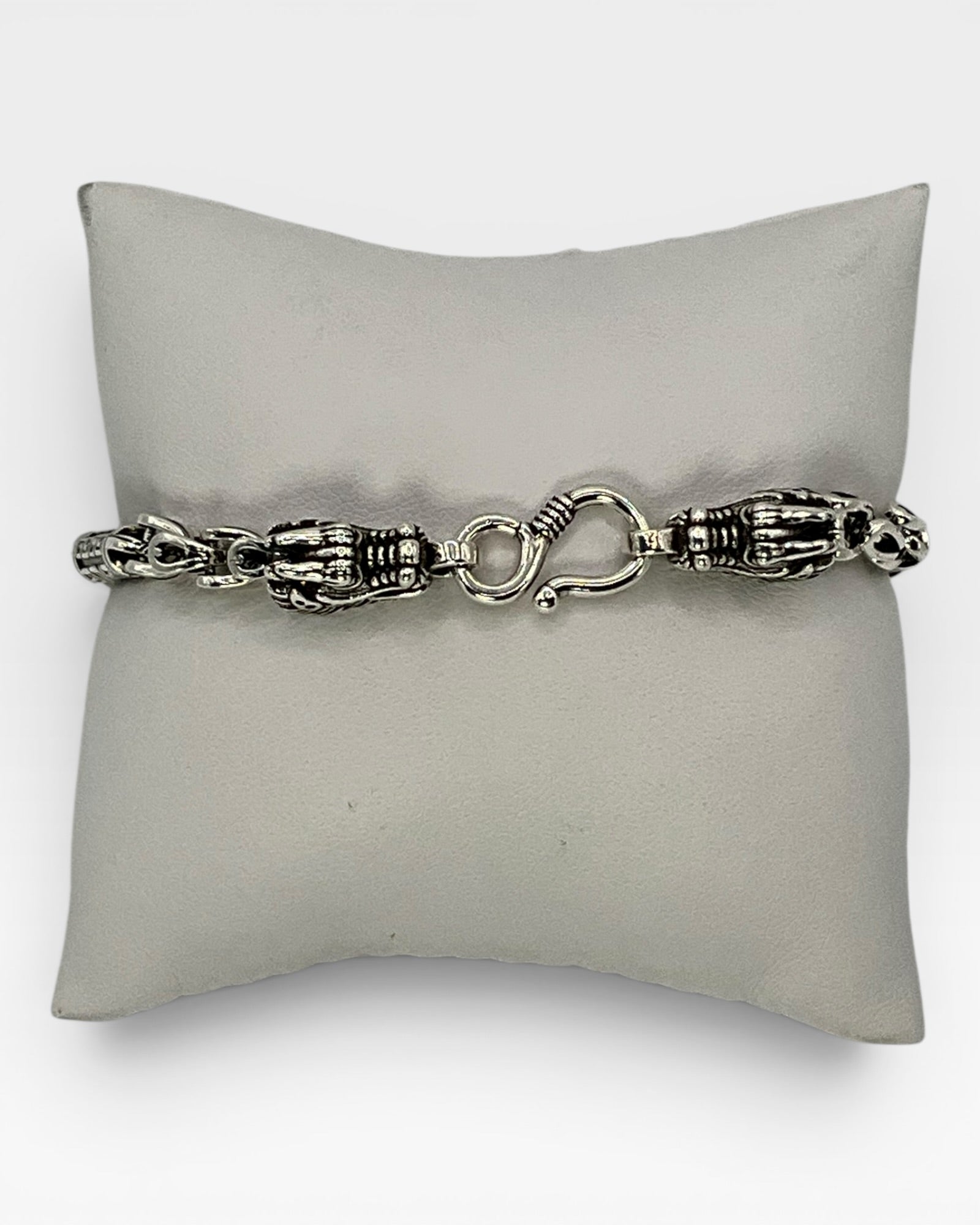 Sterling Silver Six-Syllable Mantra Unisex Bracelet