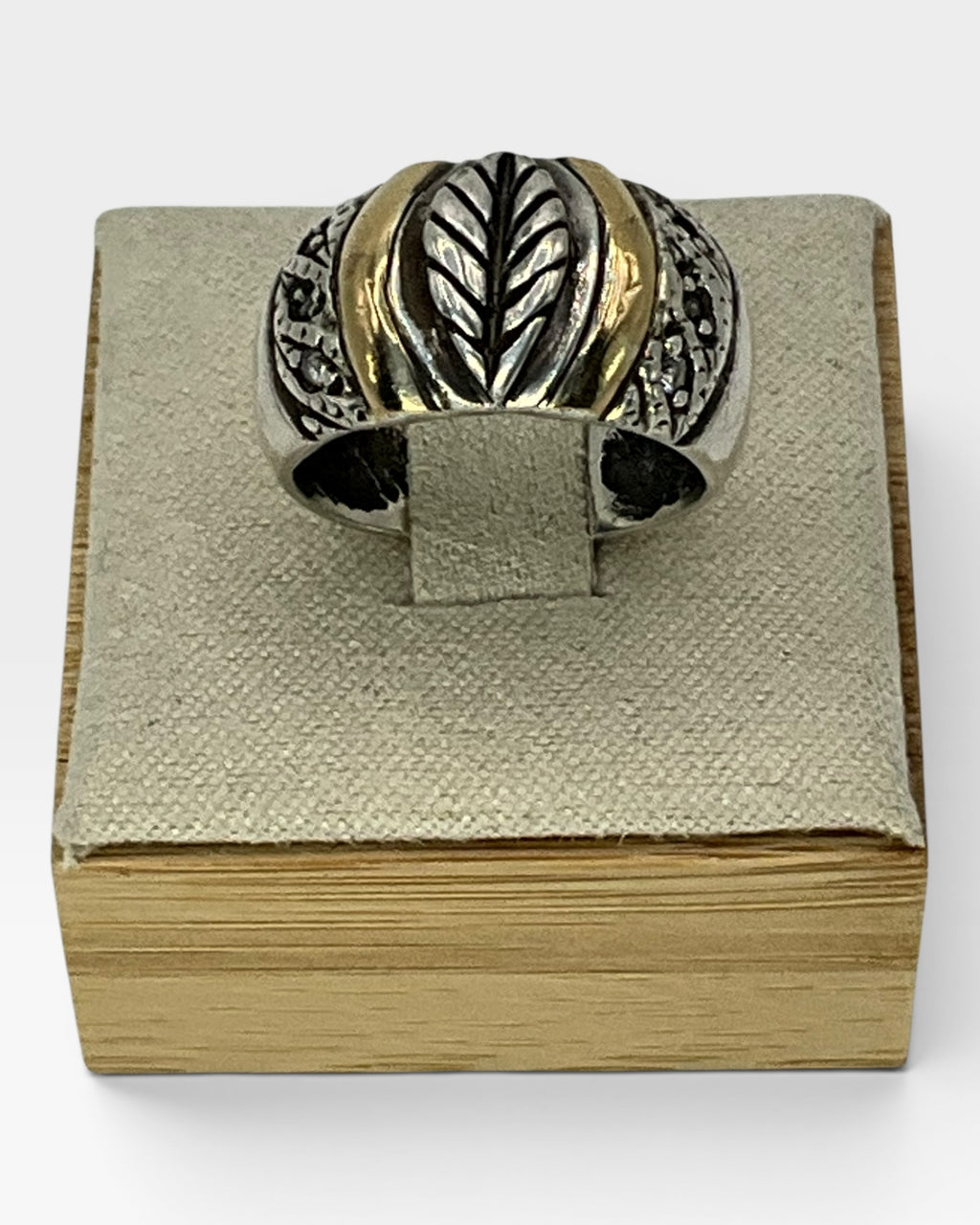 Silver and 18k Gold Ring - Estate Sale (Great Condition)