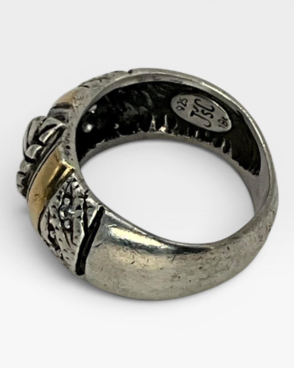 Silver and 18k Gold Ring - Estate Sale (Great Condition)