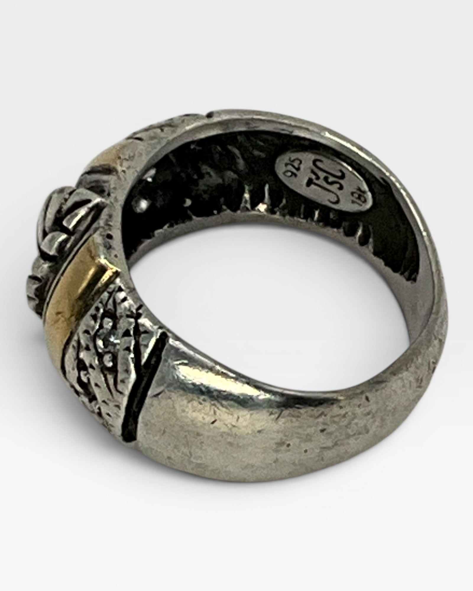 Silver and 18k Gold Ring - Estate Sale (Great Condition)