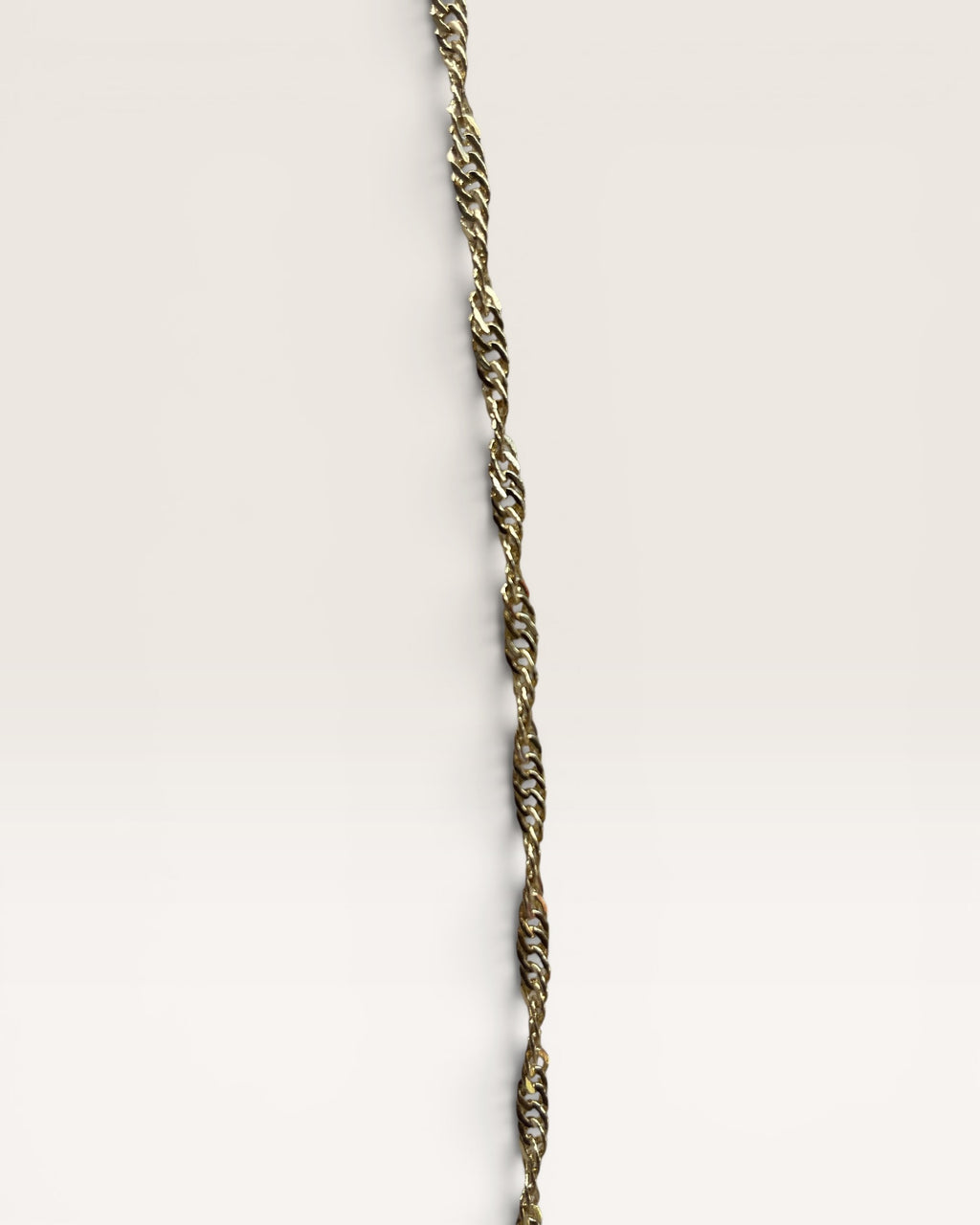 24” Singapore Link Chain Gold over Brass Necklace