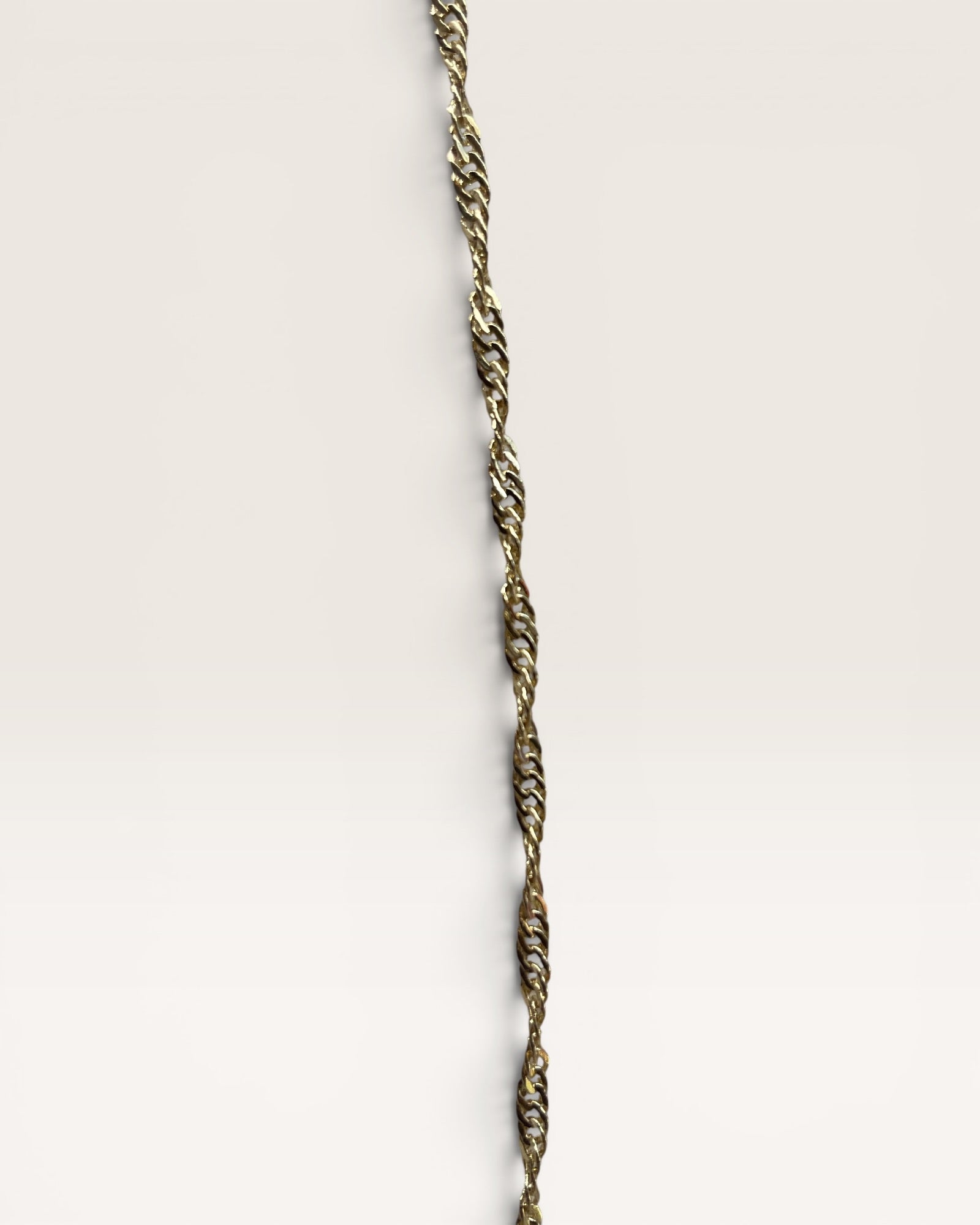 24” Singapore Link Chain Gold over Brass Necklace