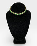 Bling Collection - White Topaz and Lab Emerald Tennis Bracelet